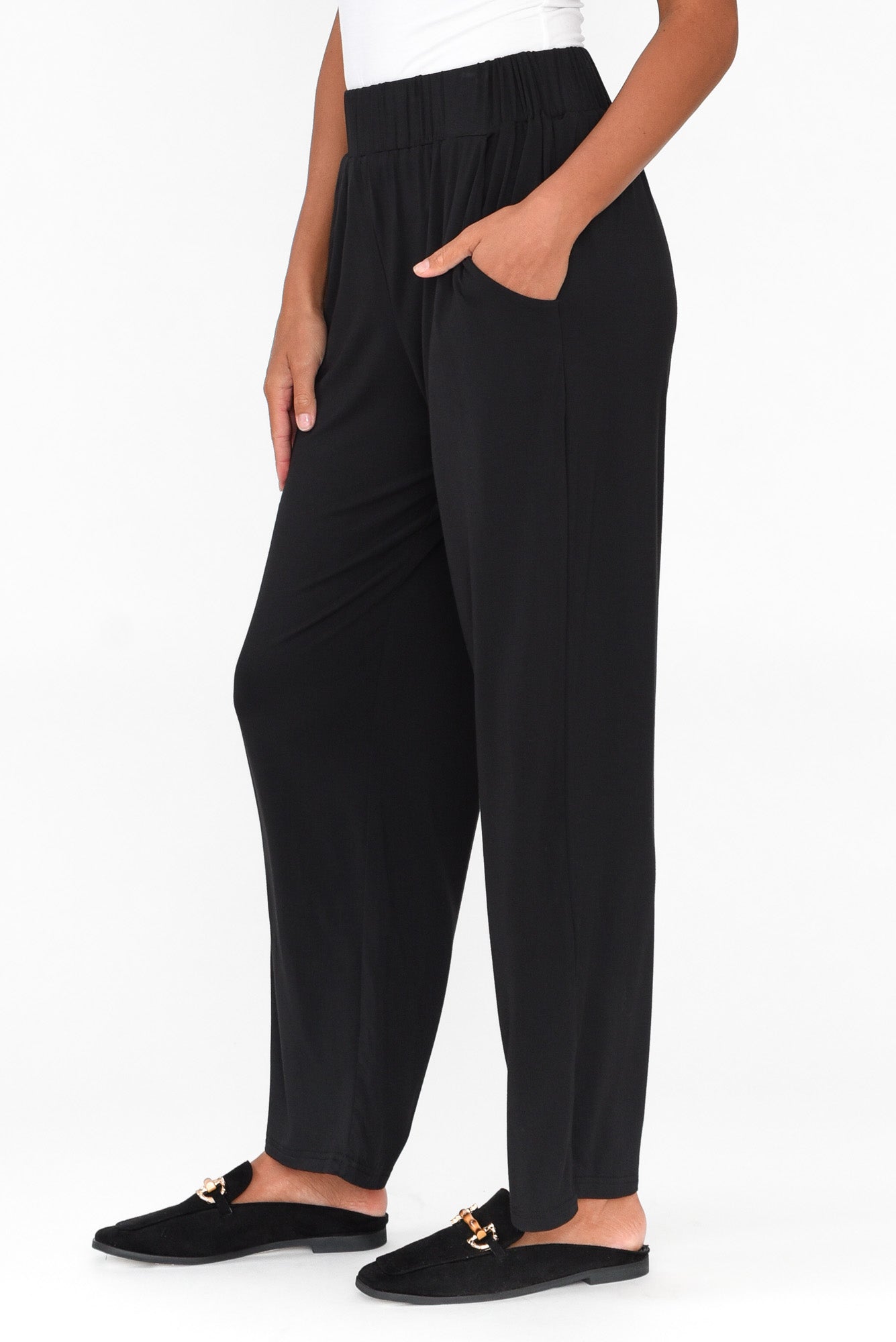 Rosella Black Bamboo Pant