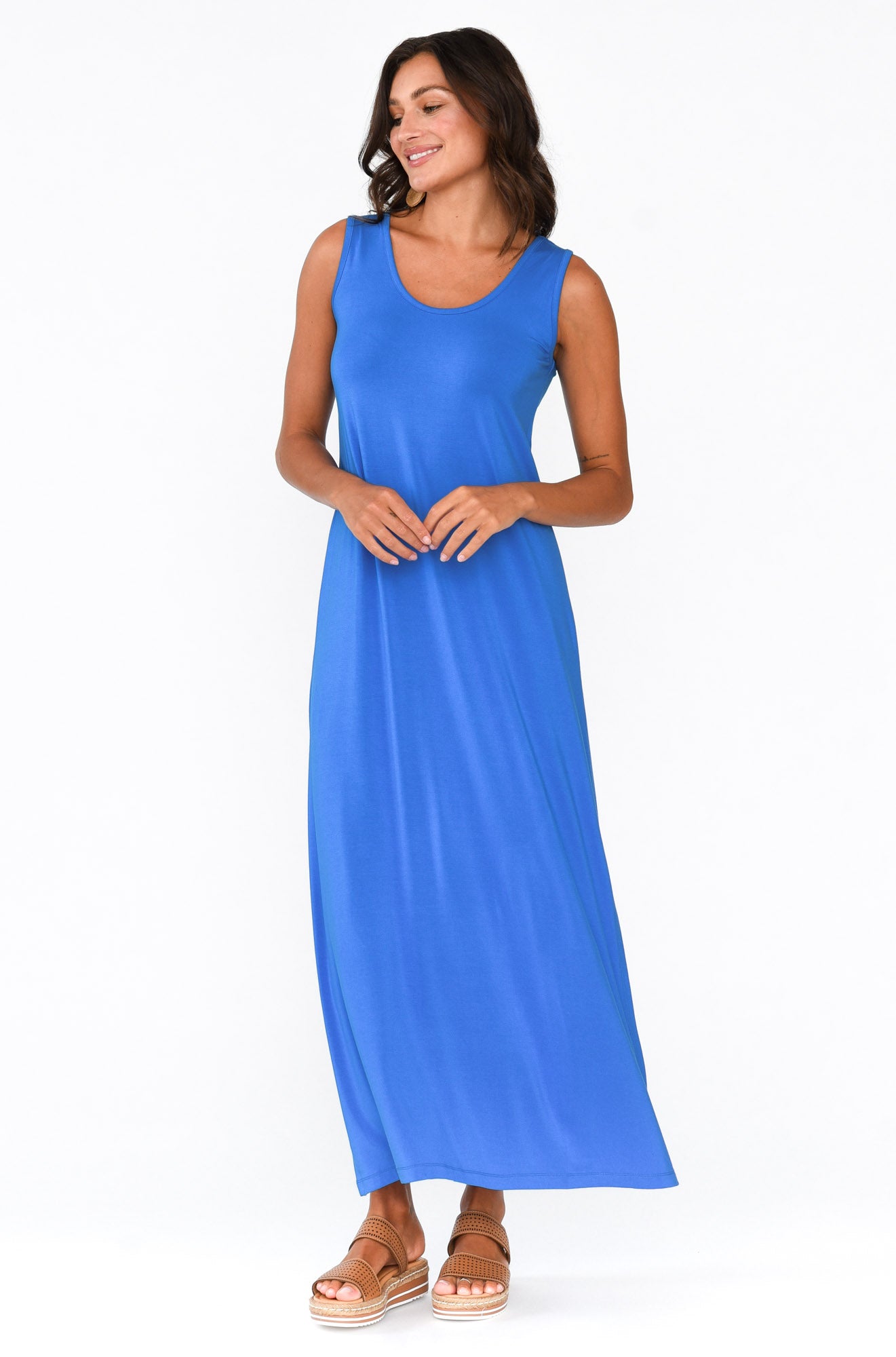 Janet Cobalt Bamboo Maxi Dress