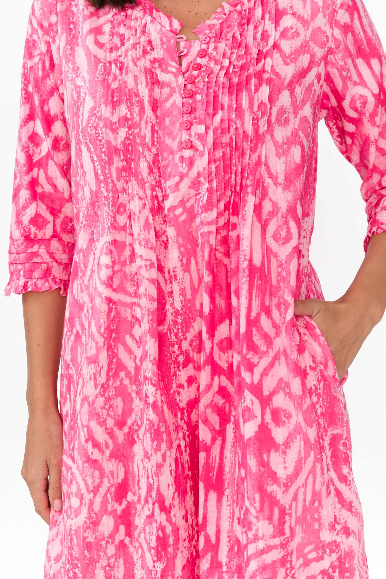 Olympus Pink Geo Organic Cotton Dress