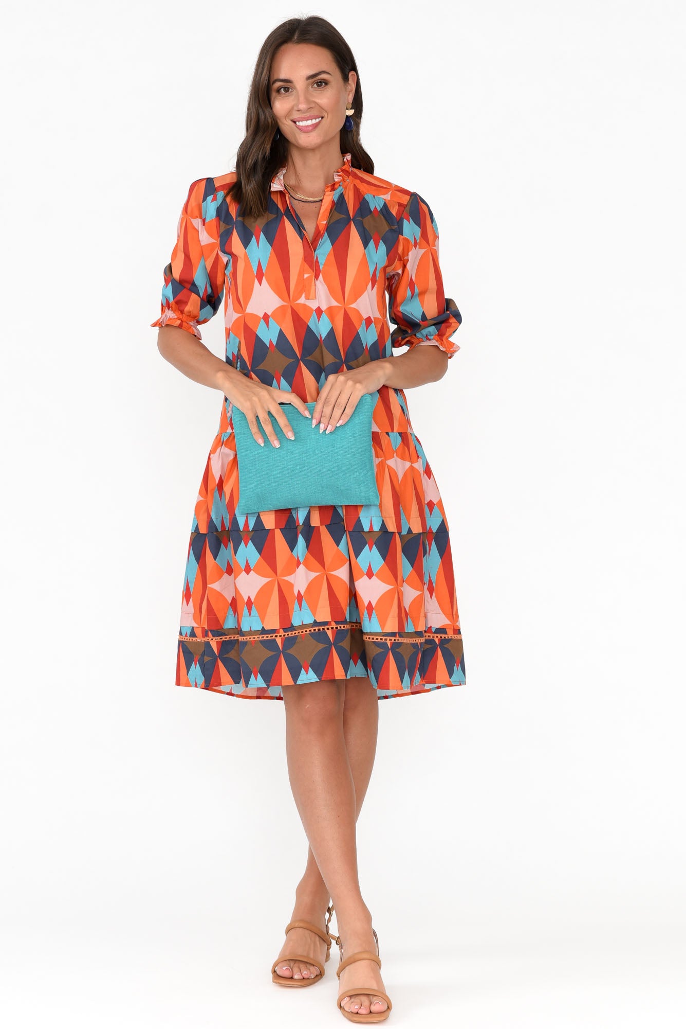 Hayes Kaleidoscope Cotton Poplin Dress