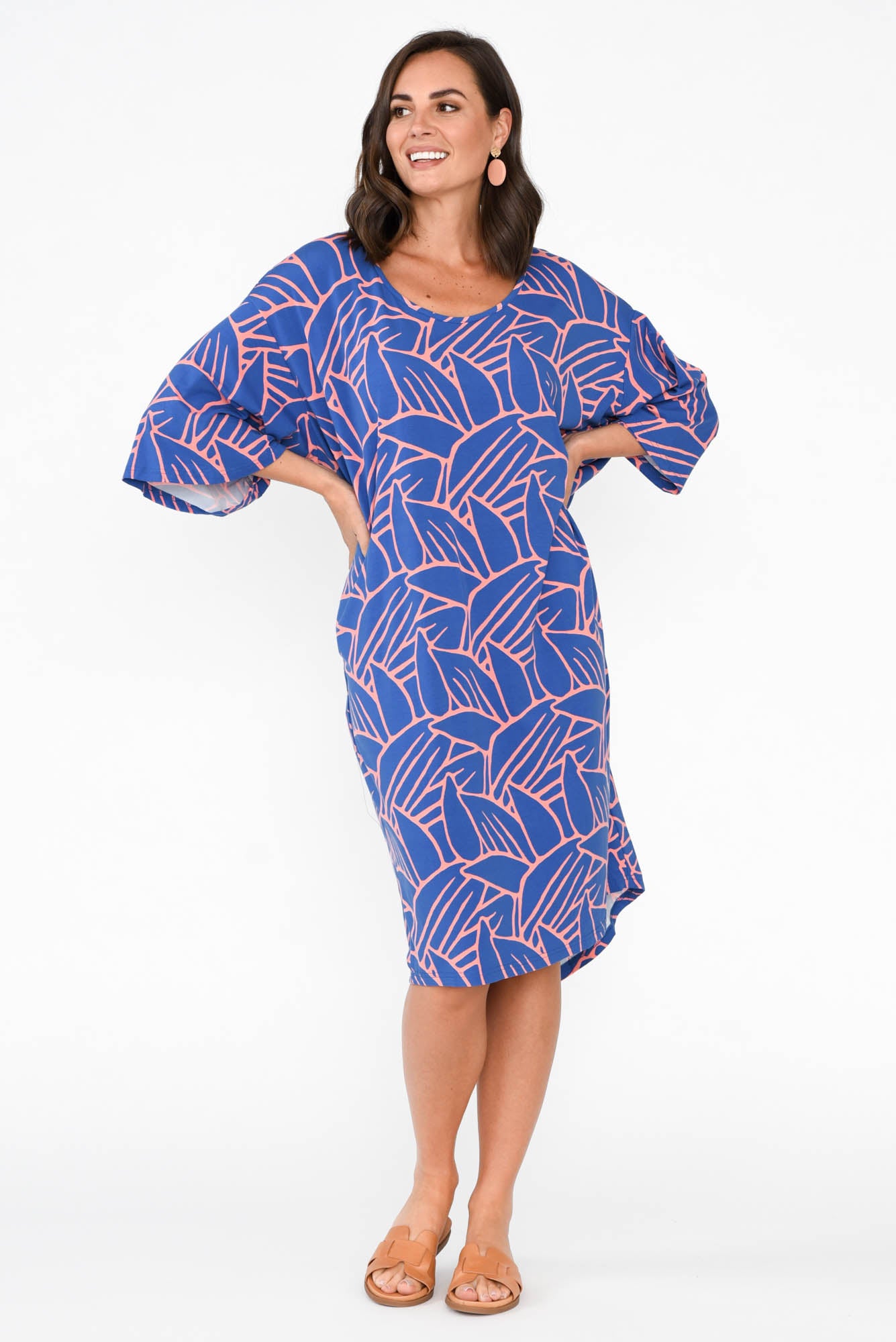 Brea Blue Leaf Bamboo Dress