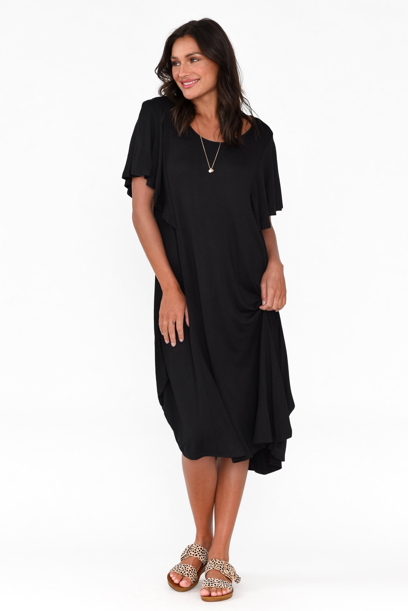 Tahiti Black Frill Dress