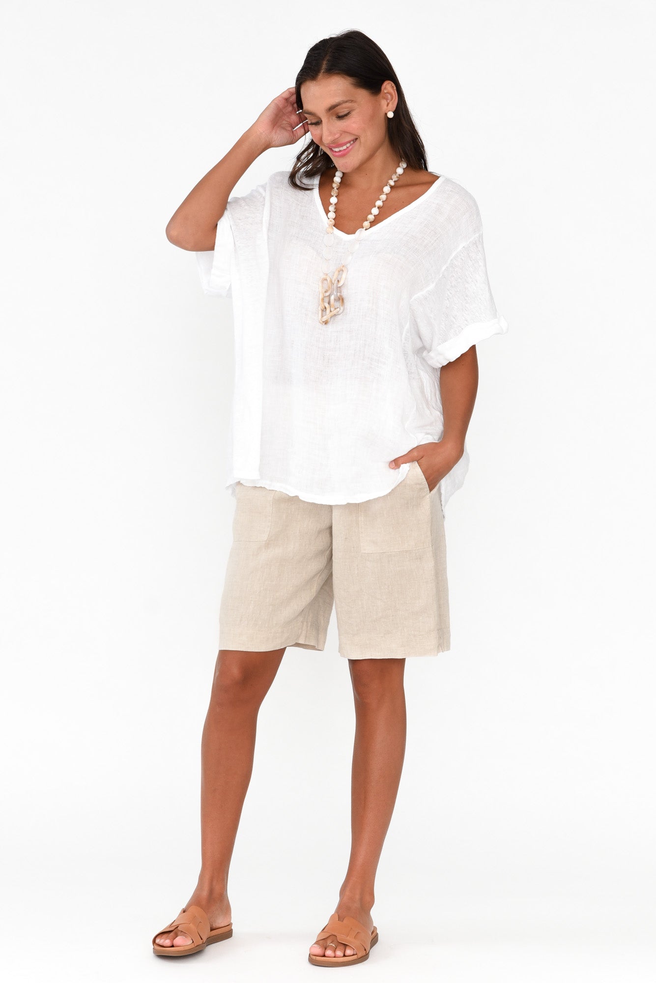 Aster Natural Linen Short