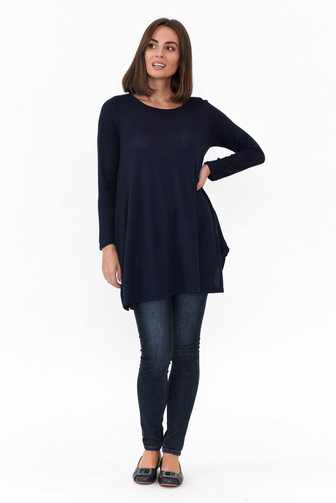 Dylan Navy Knit Tunic