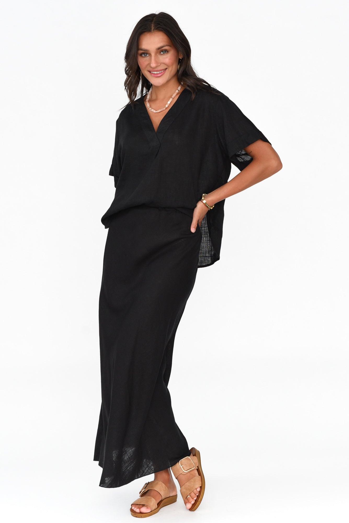 Malva Black Maxi Skirt