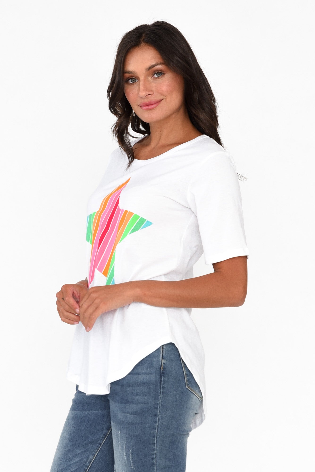 Ariana Rainbow Star Cotton Tee