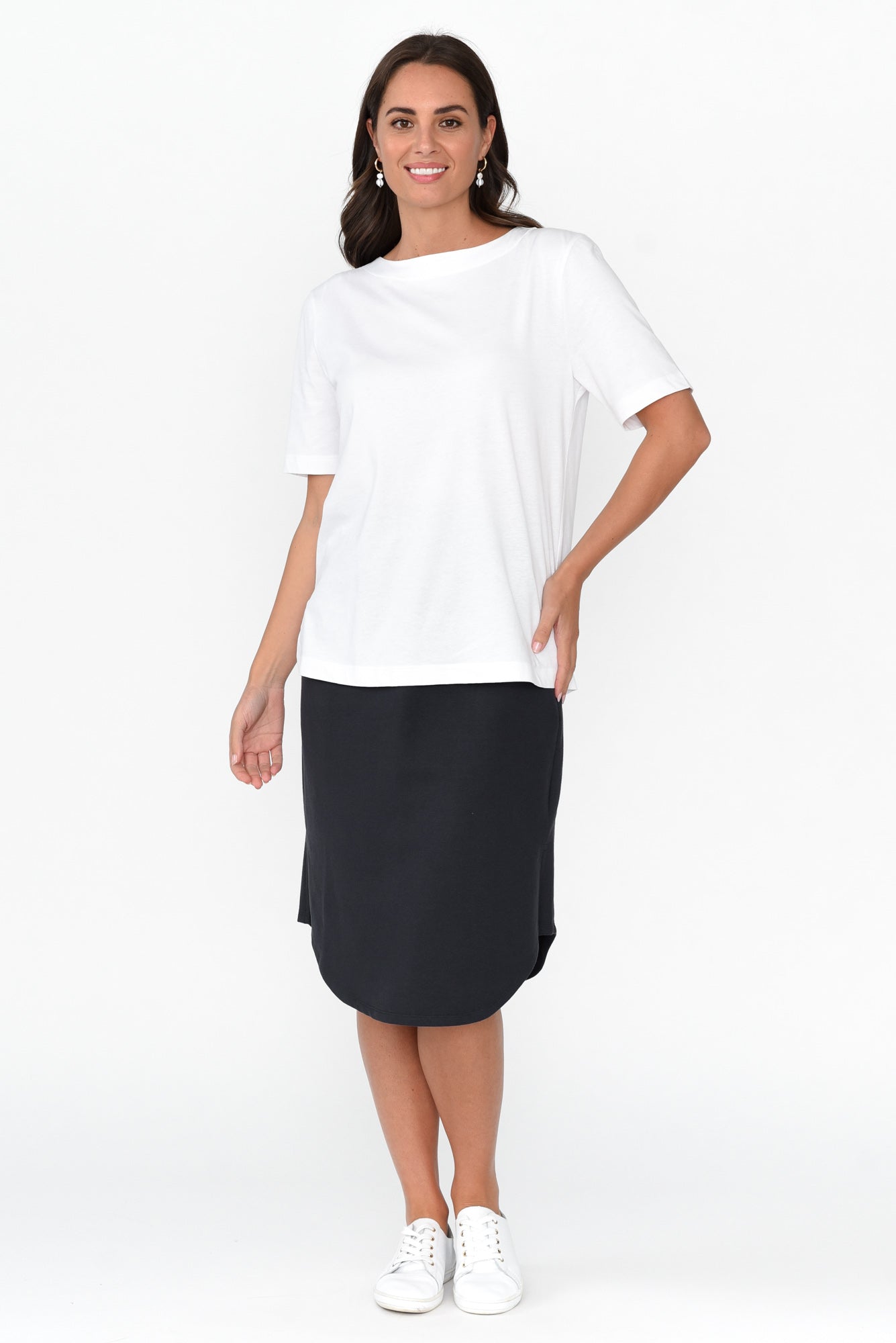 Rosalie White Cotton Tee