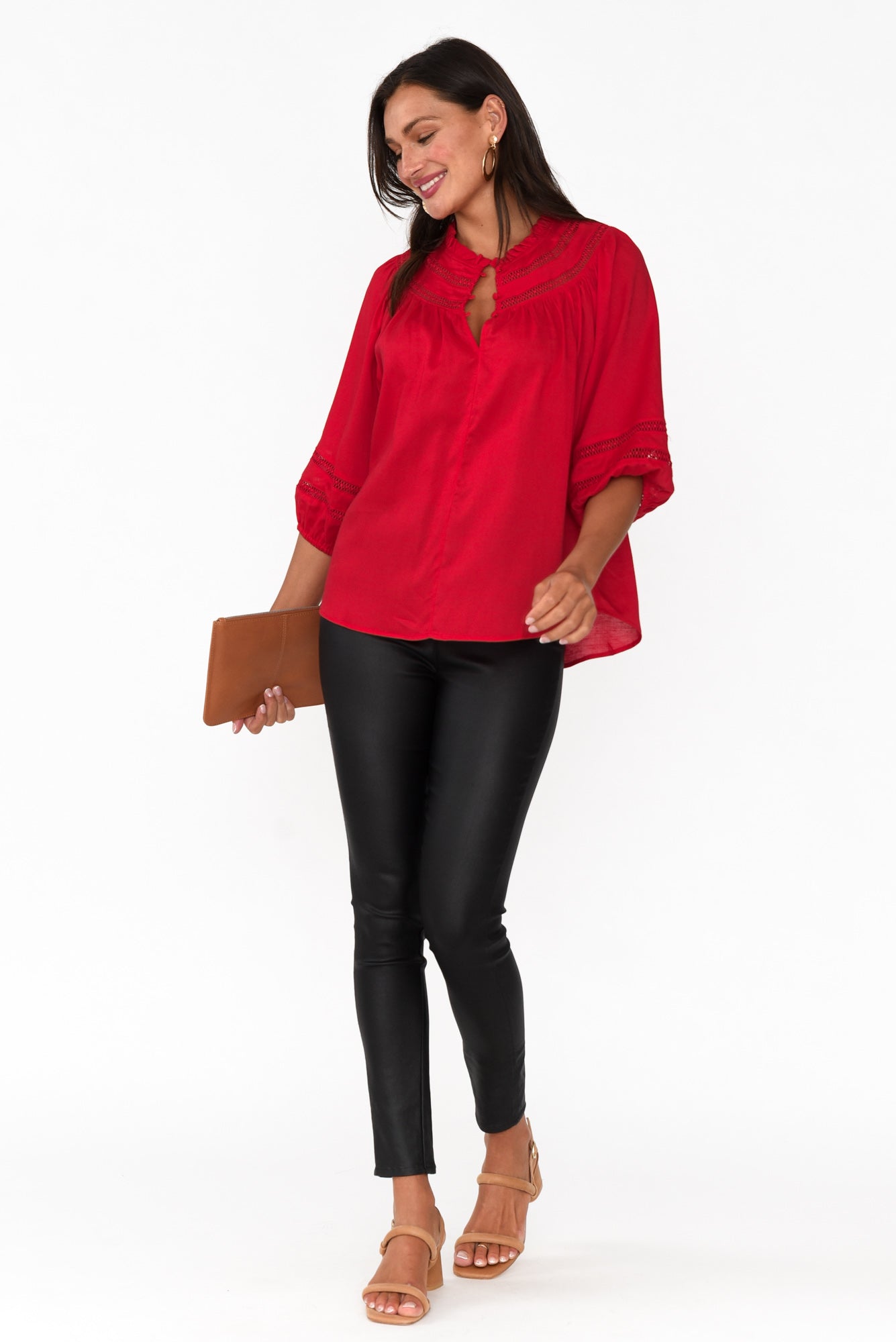 Faraway Red Ladder Trim Top