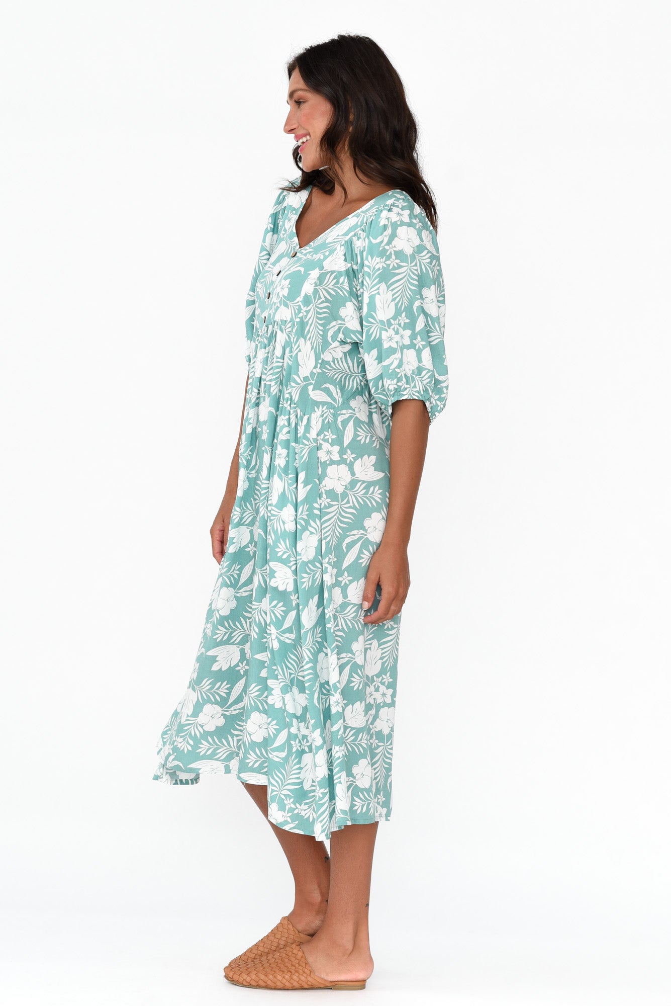 Kacey Sage Garden Button Dress