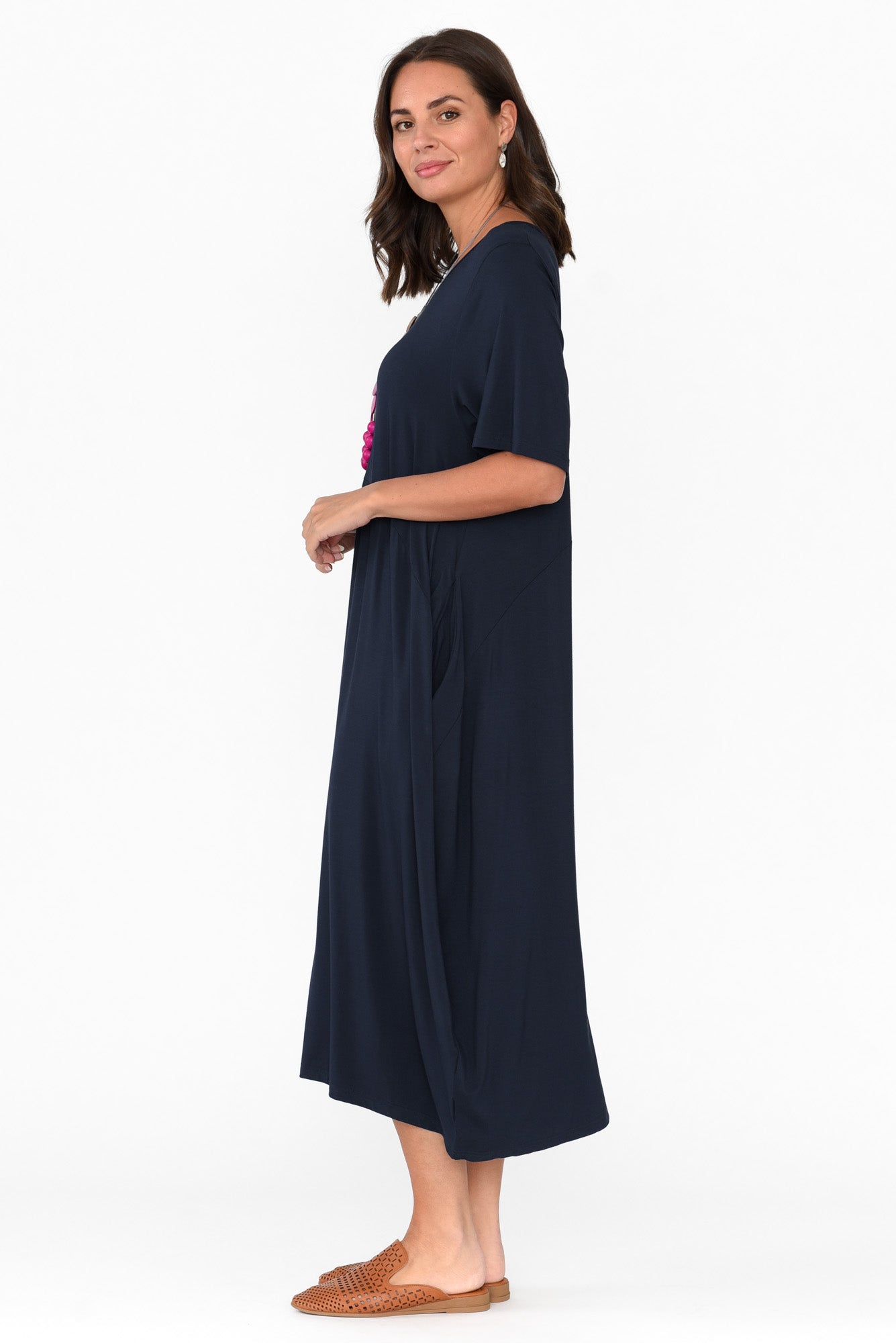 Samiya Navy Bamboo Dress