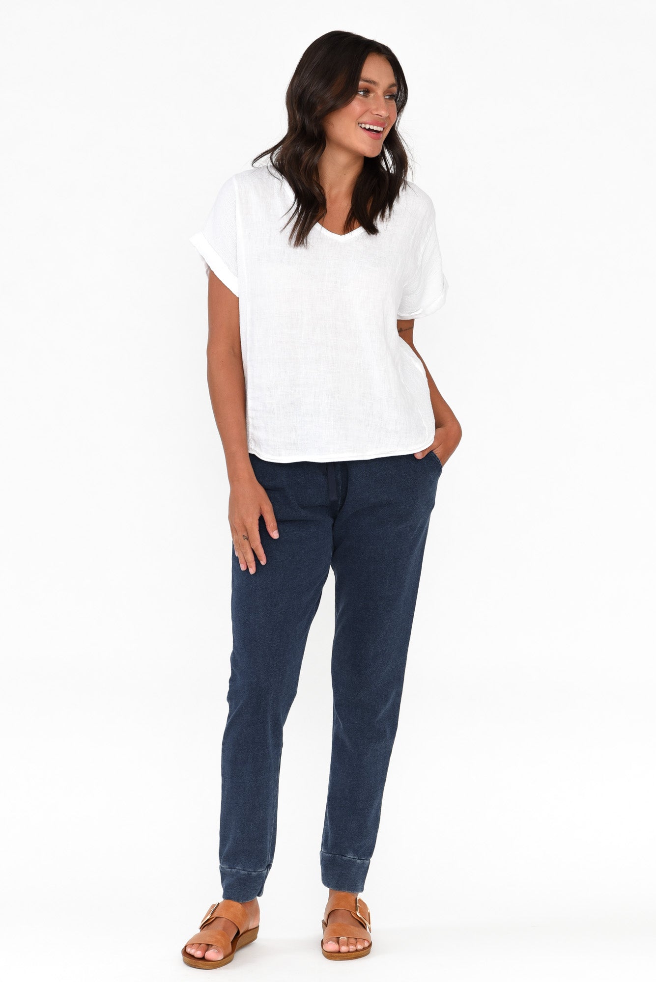 Heidi Indigo Cuffed Jogger Pant