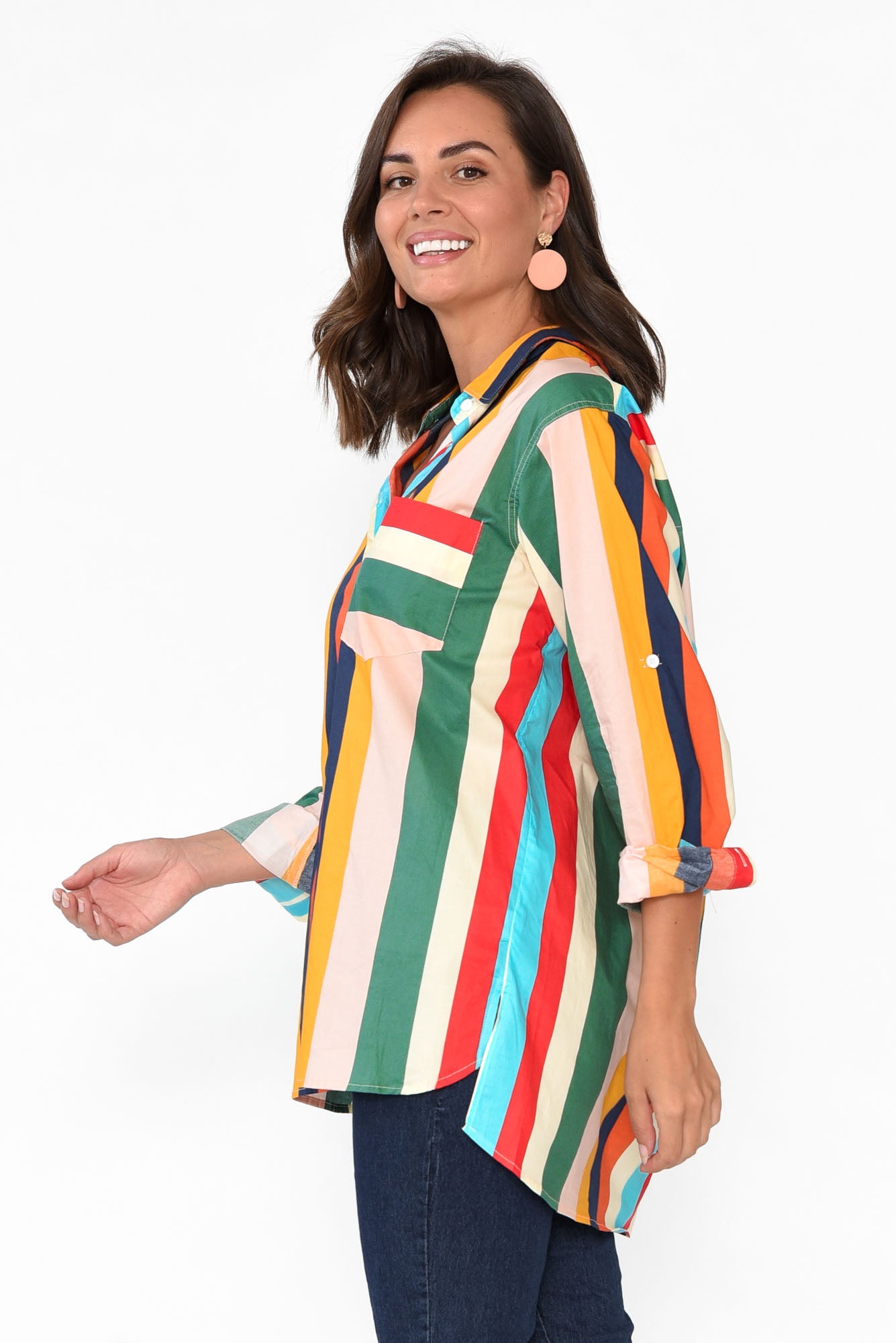 Lenka Multi Stripe Cotton Shirt