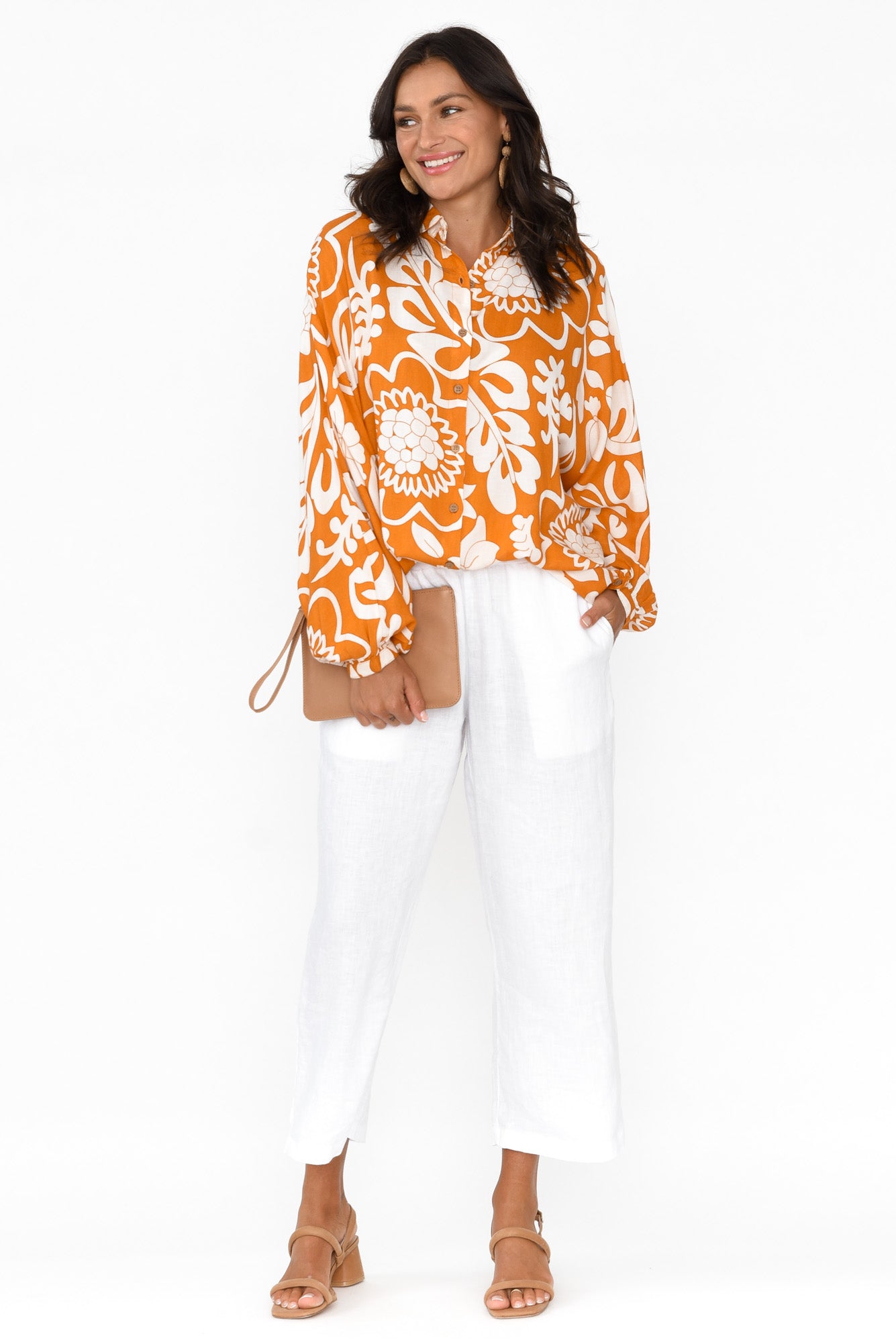 Milano Orange Garden Relaxed Shirt