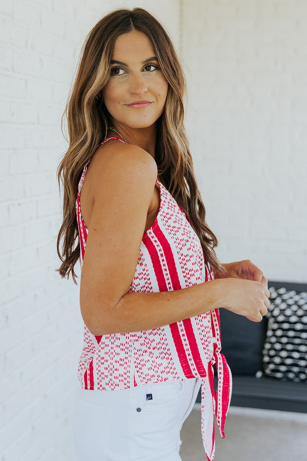 Fresh and Fun Tie-Front V-Neck Cami