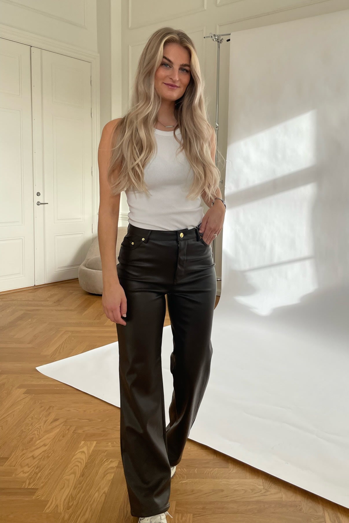 ONLCamille Idina Bukser i kunstskinn  - Brun