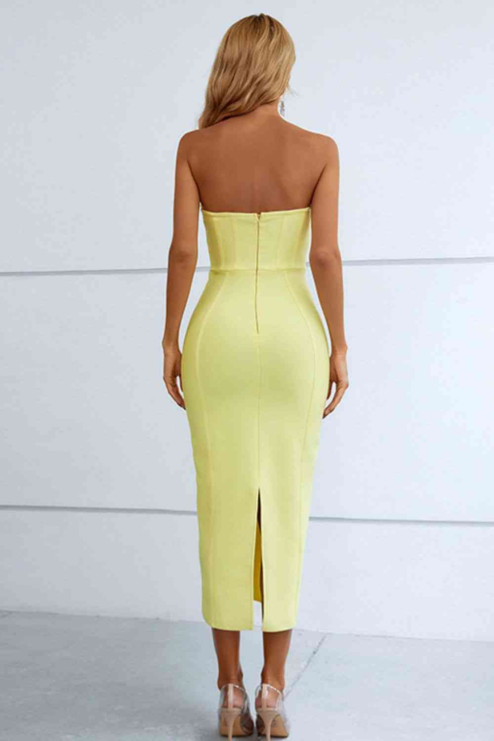 Limoncello Sweetheart Neck Dress