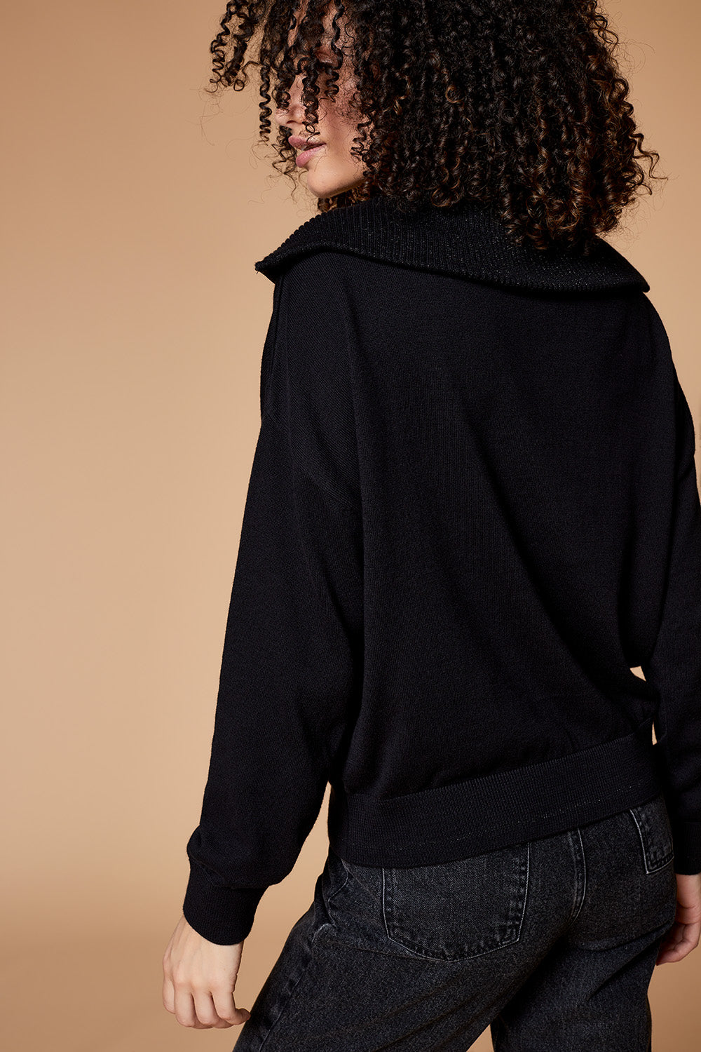 TIBOR - Pull camionneur noir en tricot