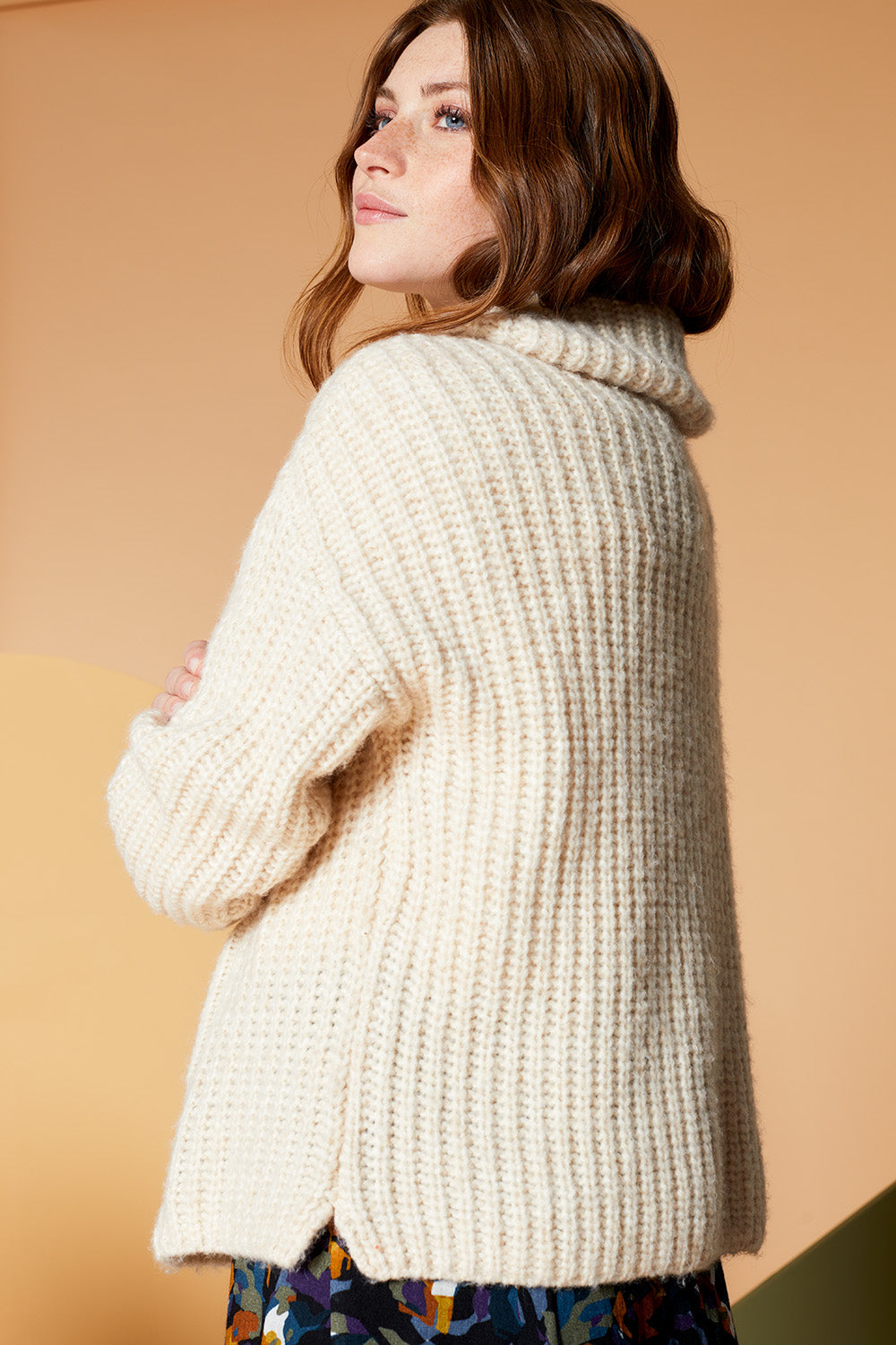 TOAN - Pull camionneur ficelle en tricot à torsades