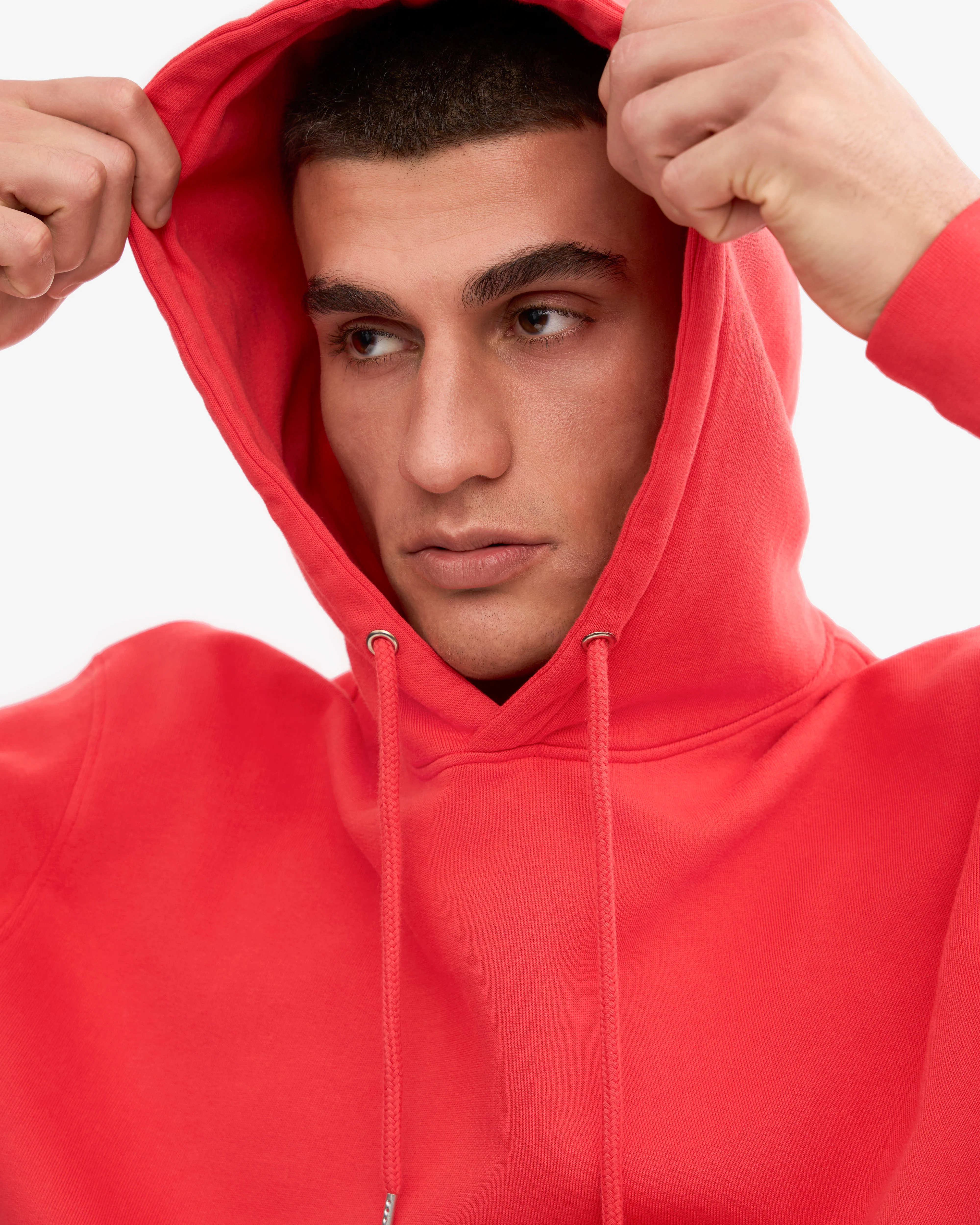 Classic Organic Hood - Red Tangerine