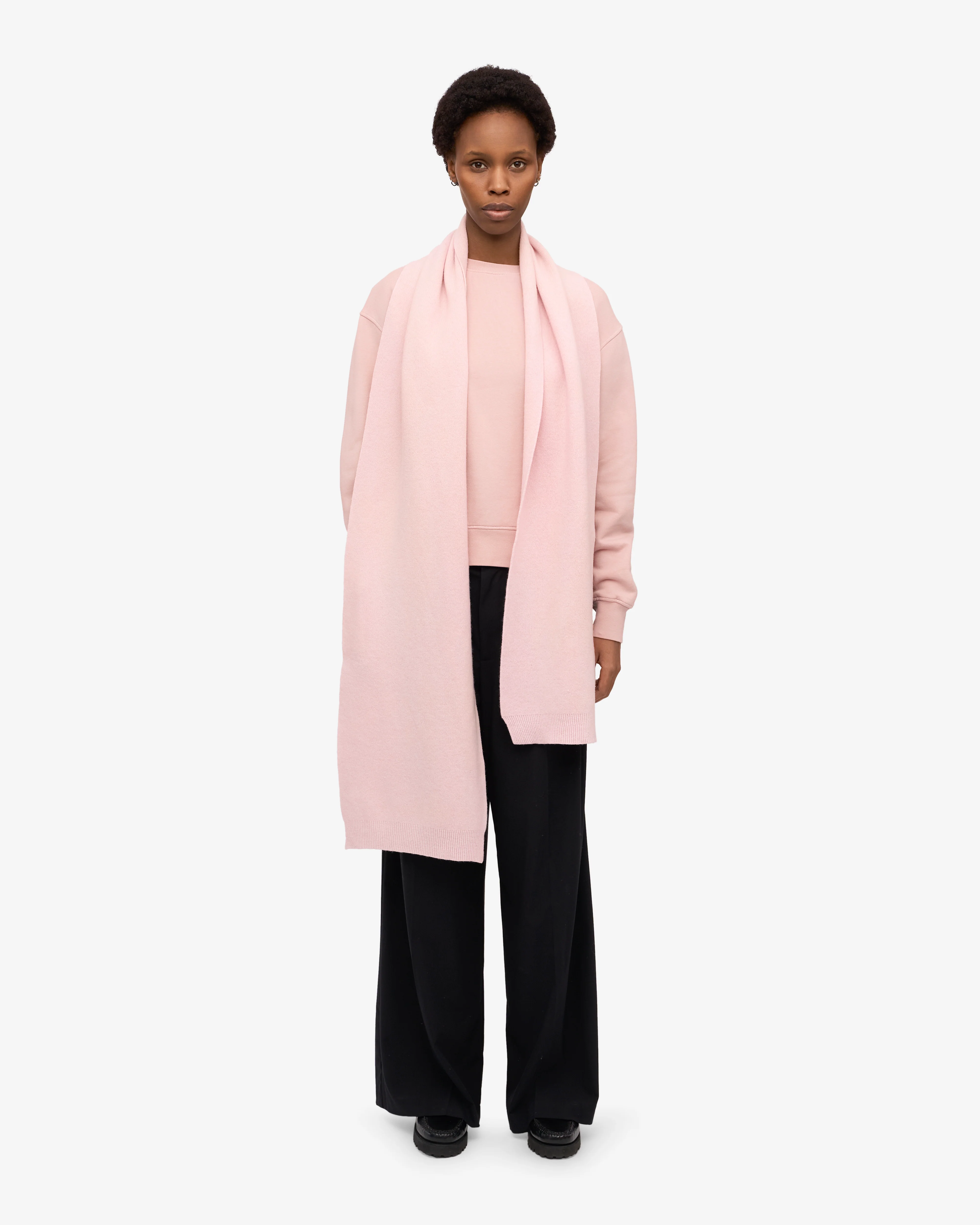 Merino Wool Scarf - Faded Pink