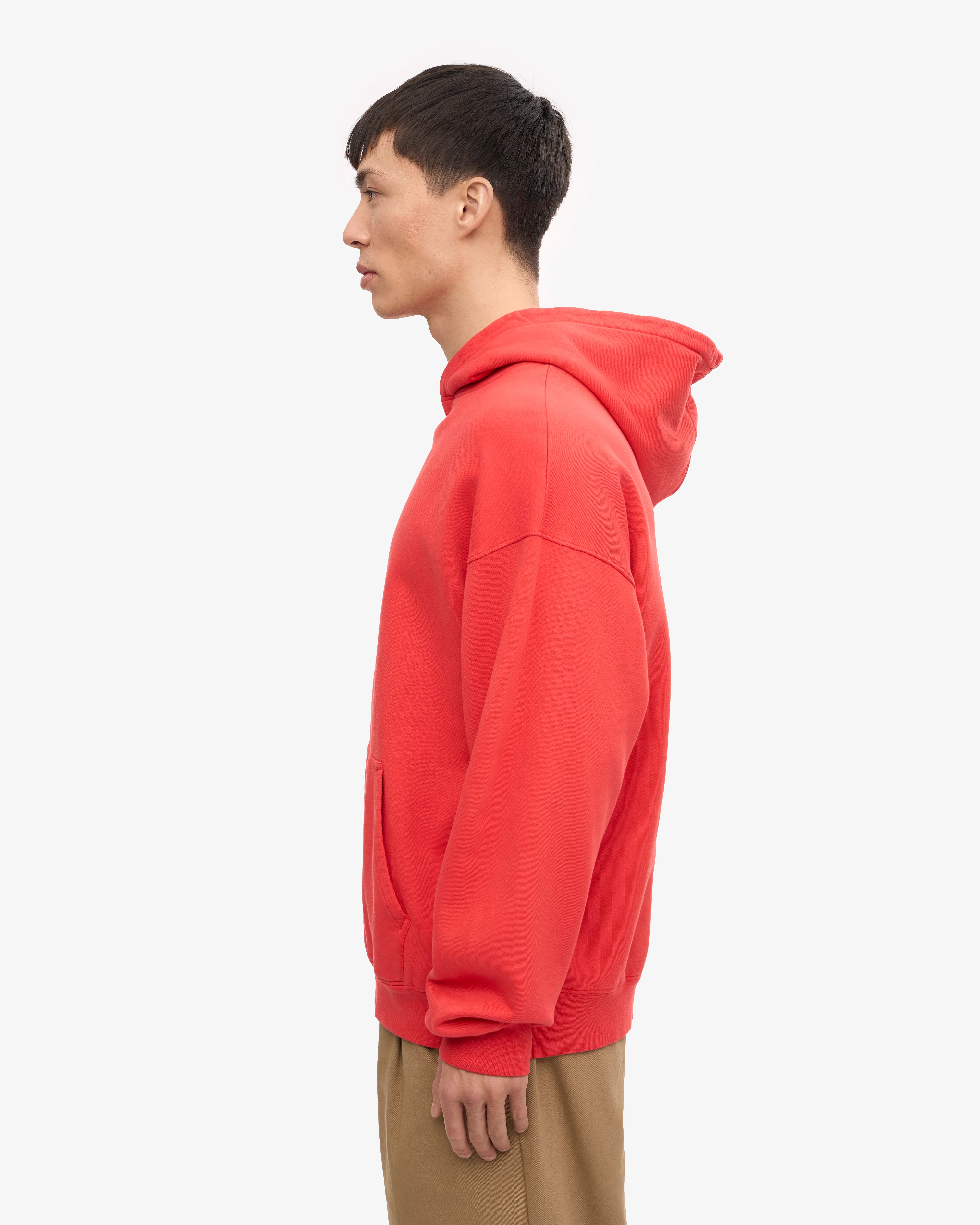 Organic Oversized Hood - Red Tangerine