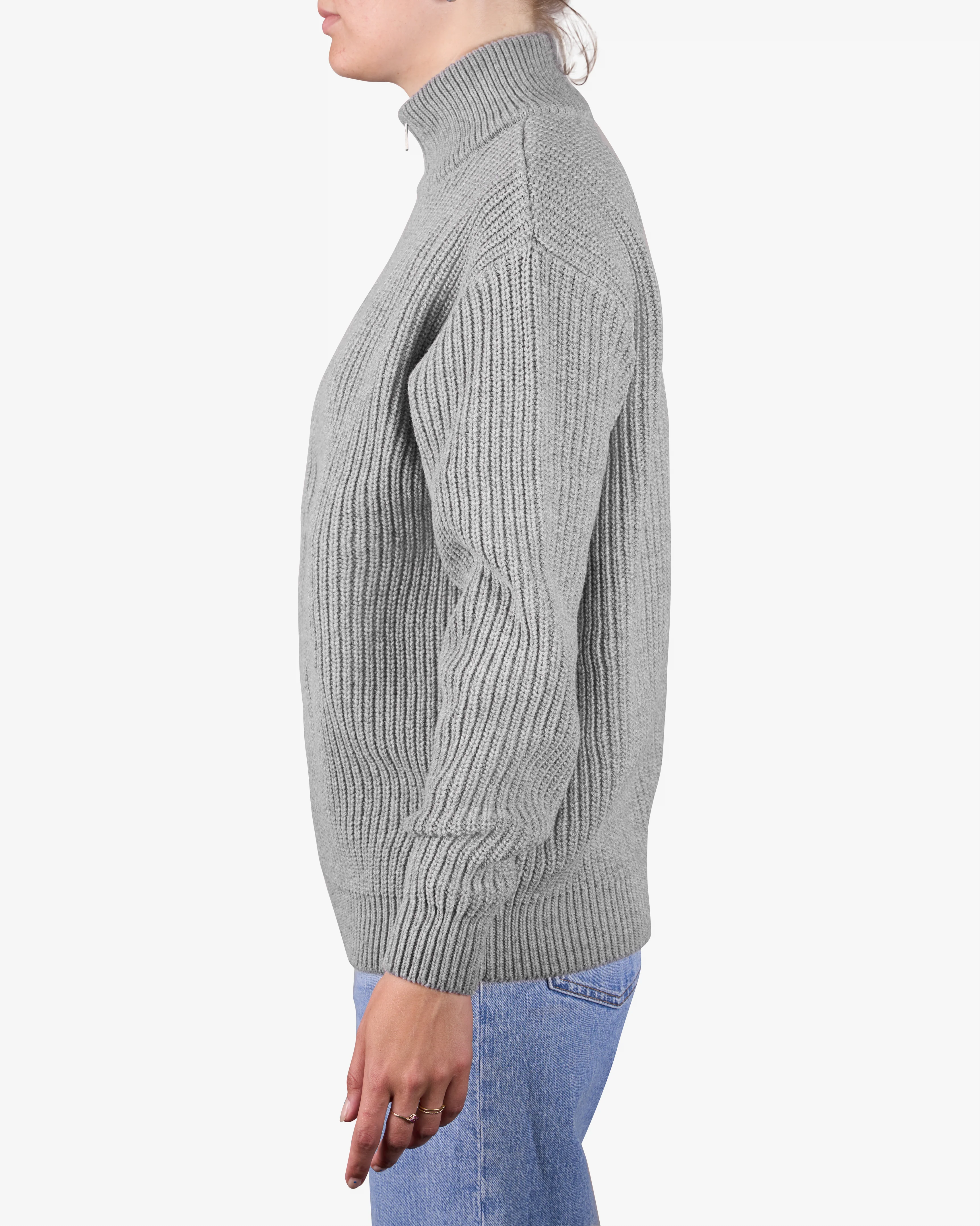 Merino Quarter Zip - Magenta Blaze