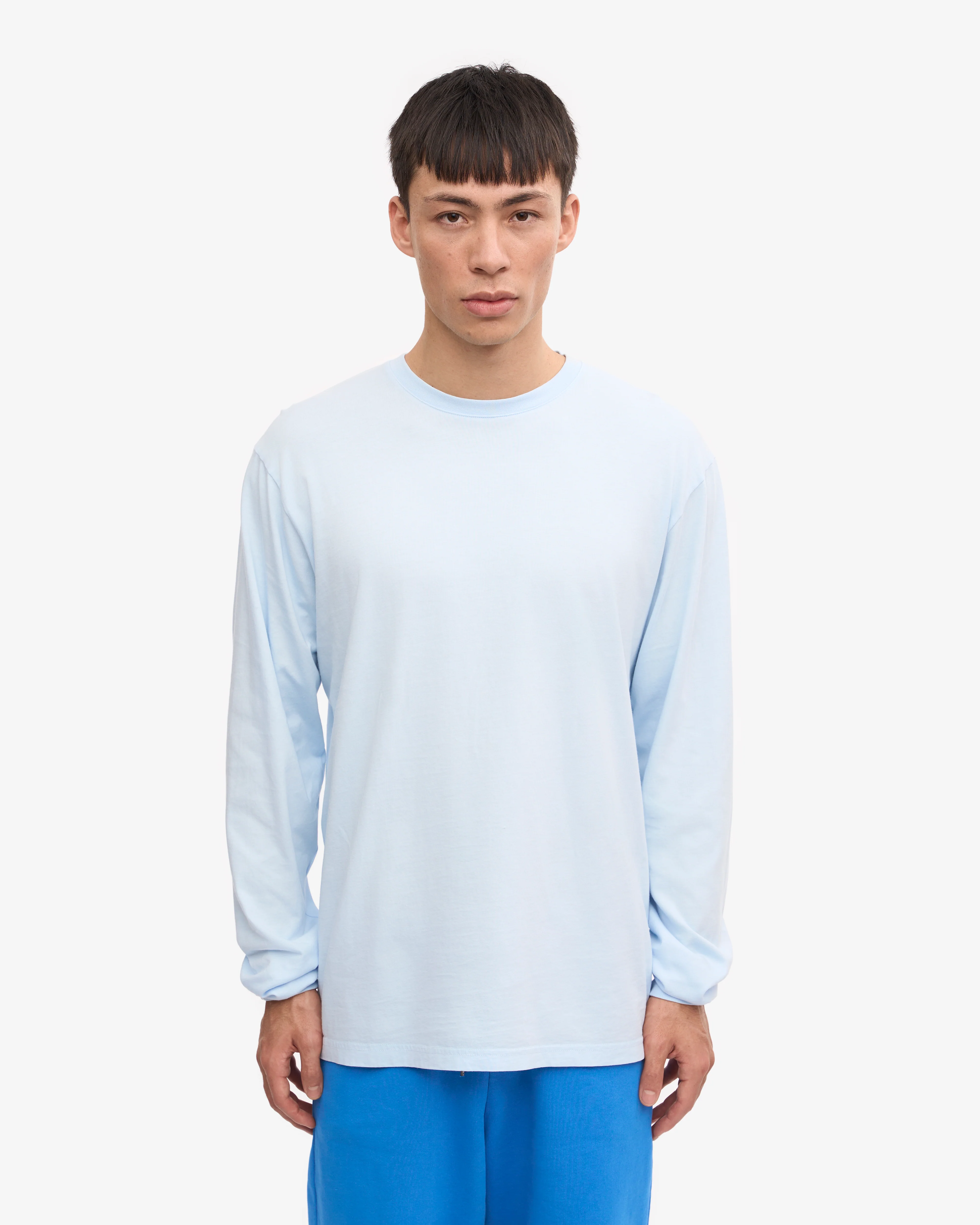 Oversized Organic LS T-Shirt - Polar Blue