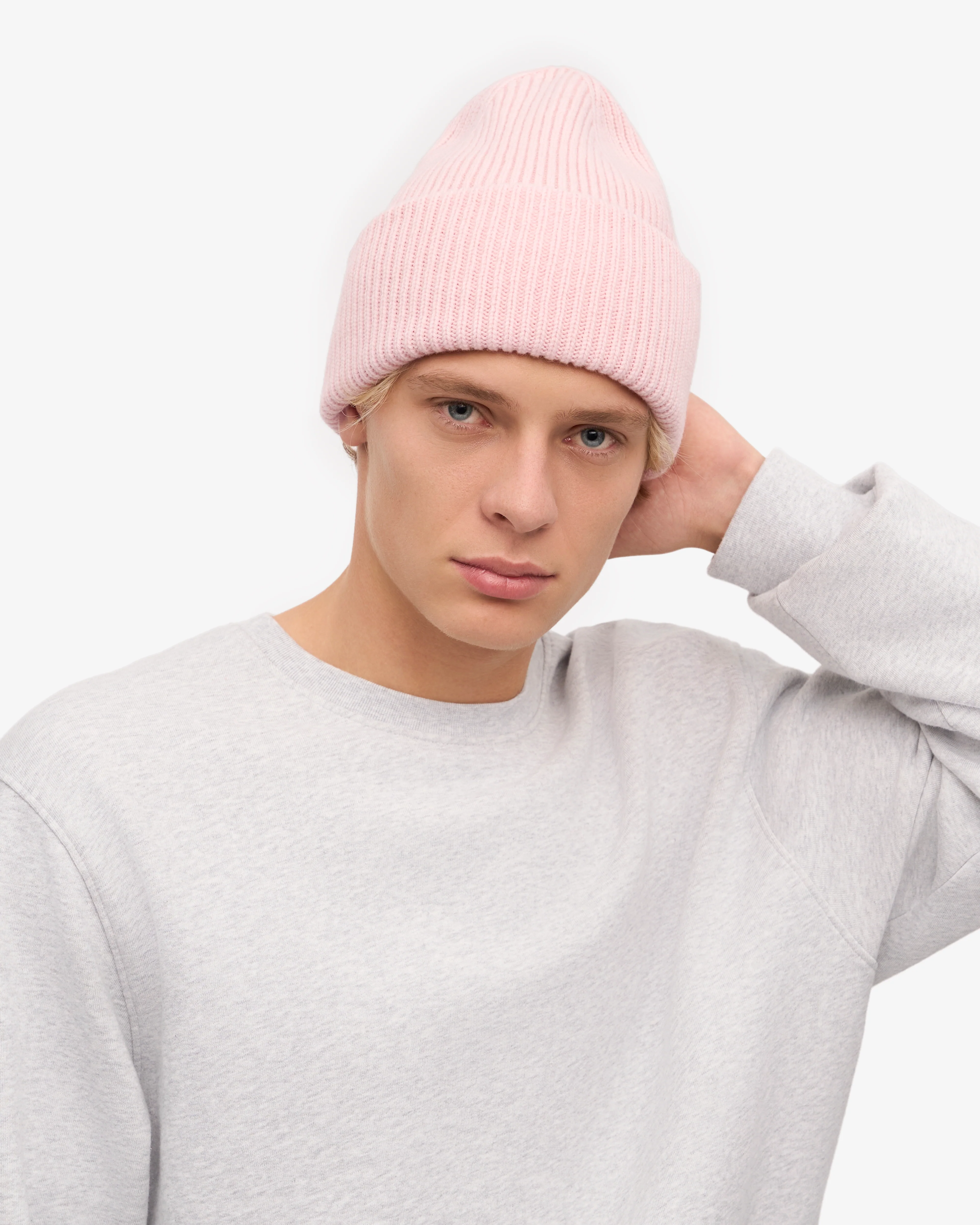 Merino Wool Hat - Faded Pink