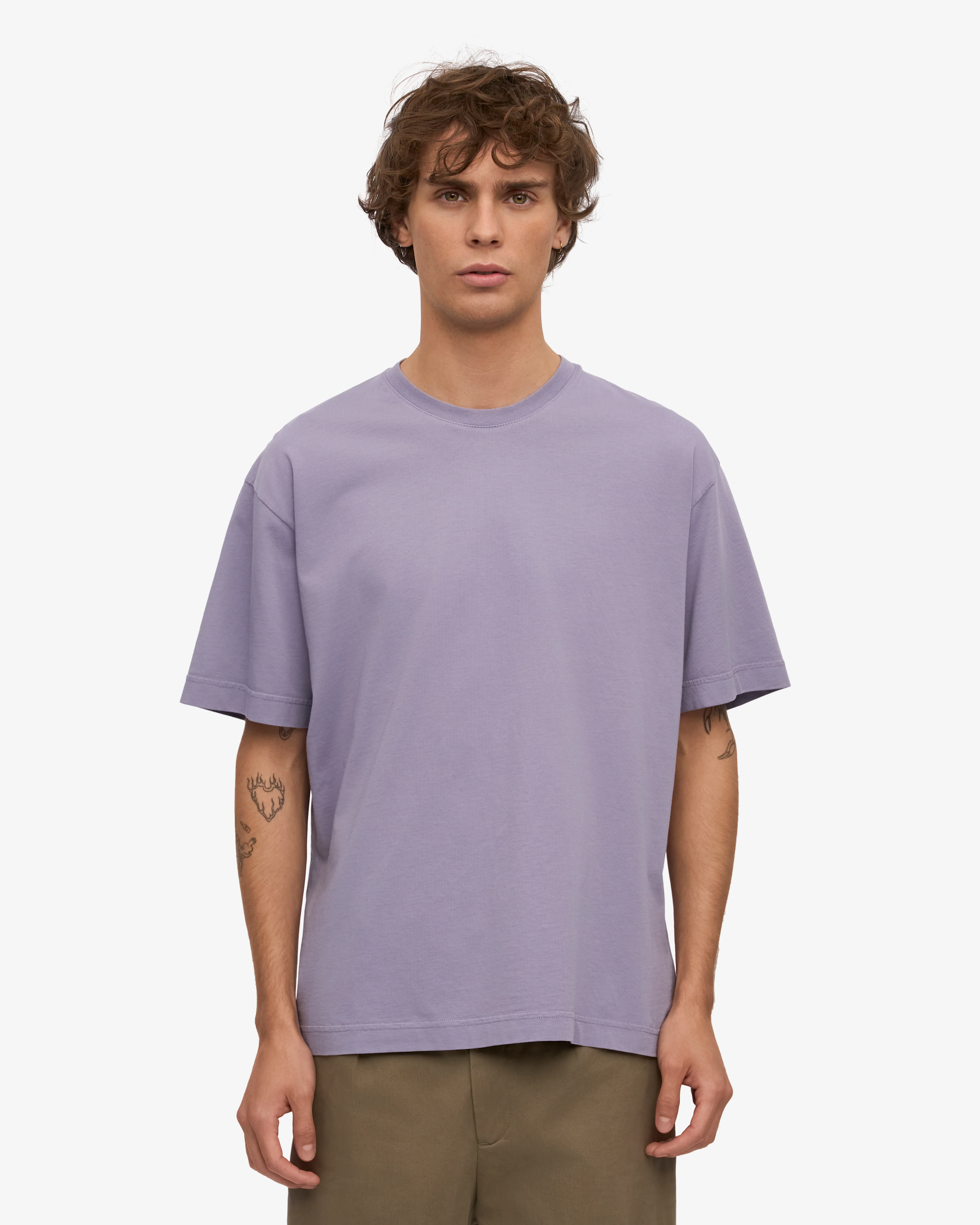 Oversized Organic T-Shirt - Purple Jade