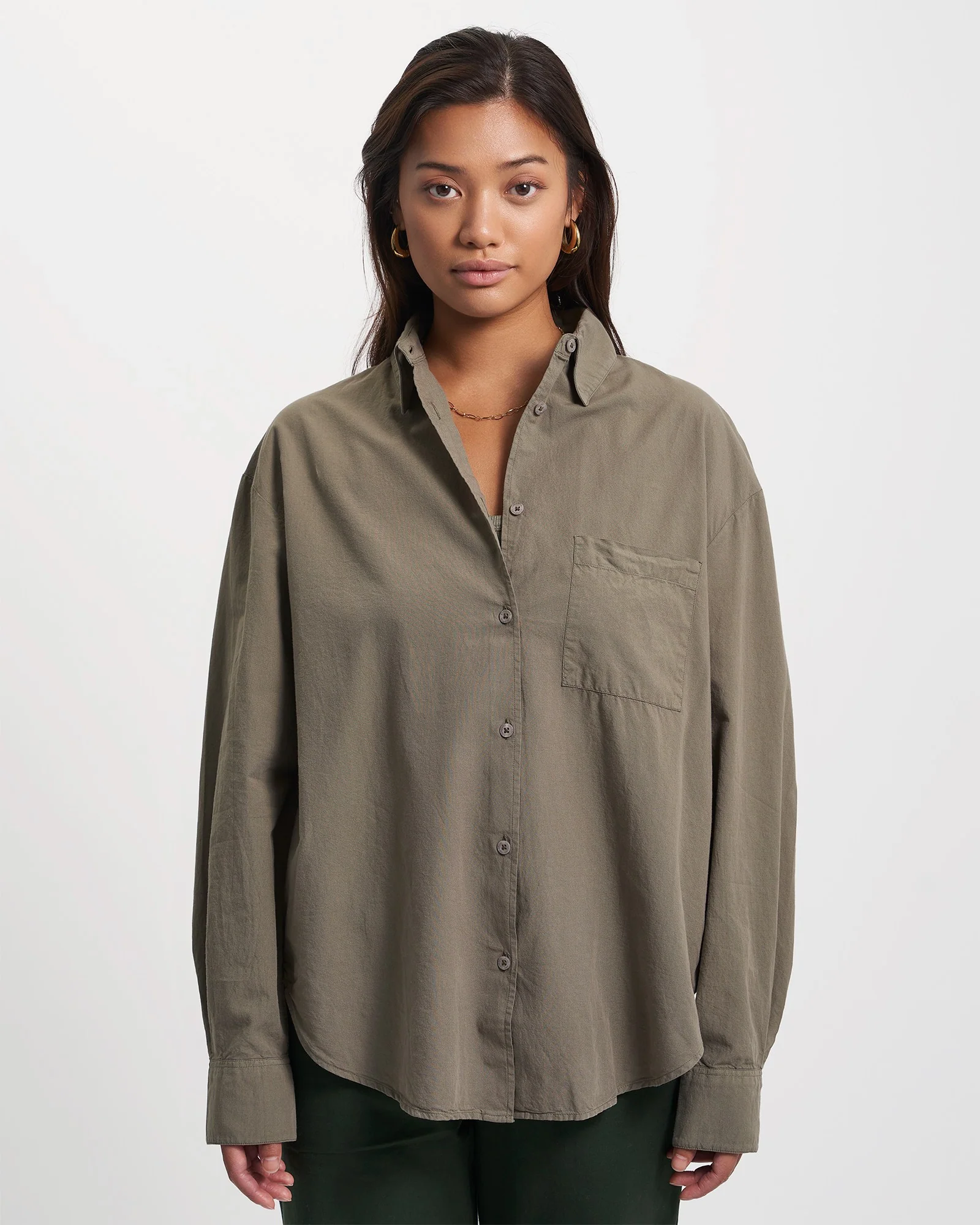 Organic Oversized Shirt - Sandstone Orange