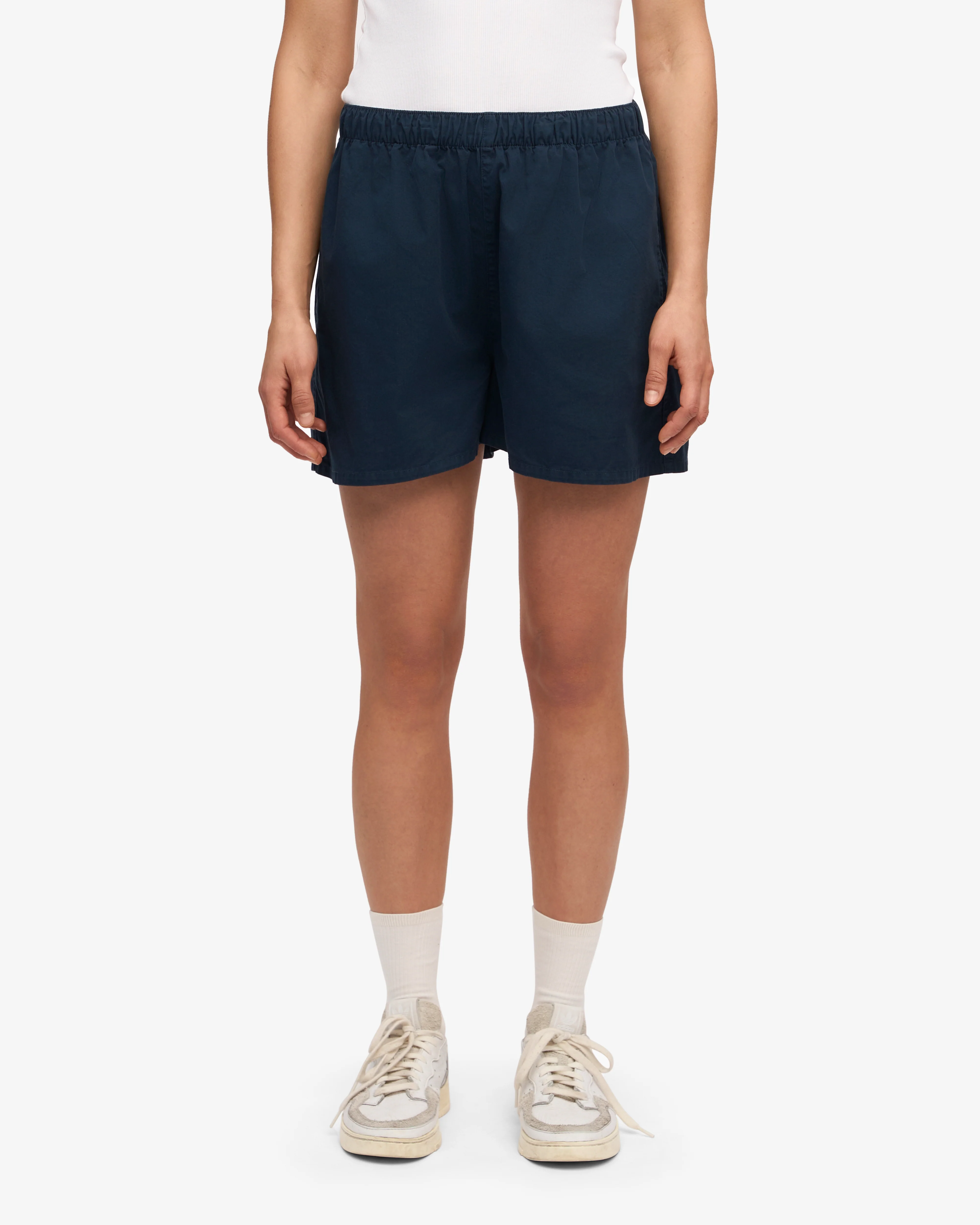 Women Organic Twill Shorts - Navy Blue