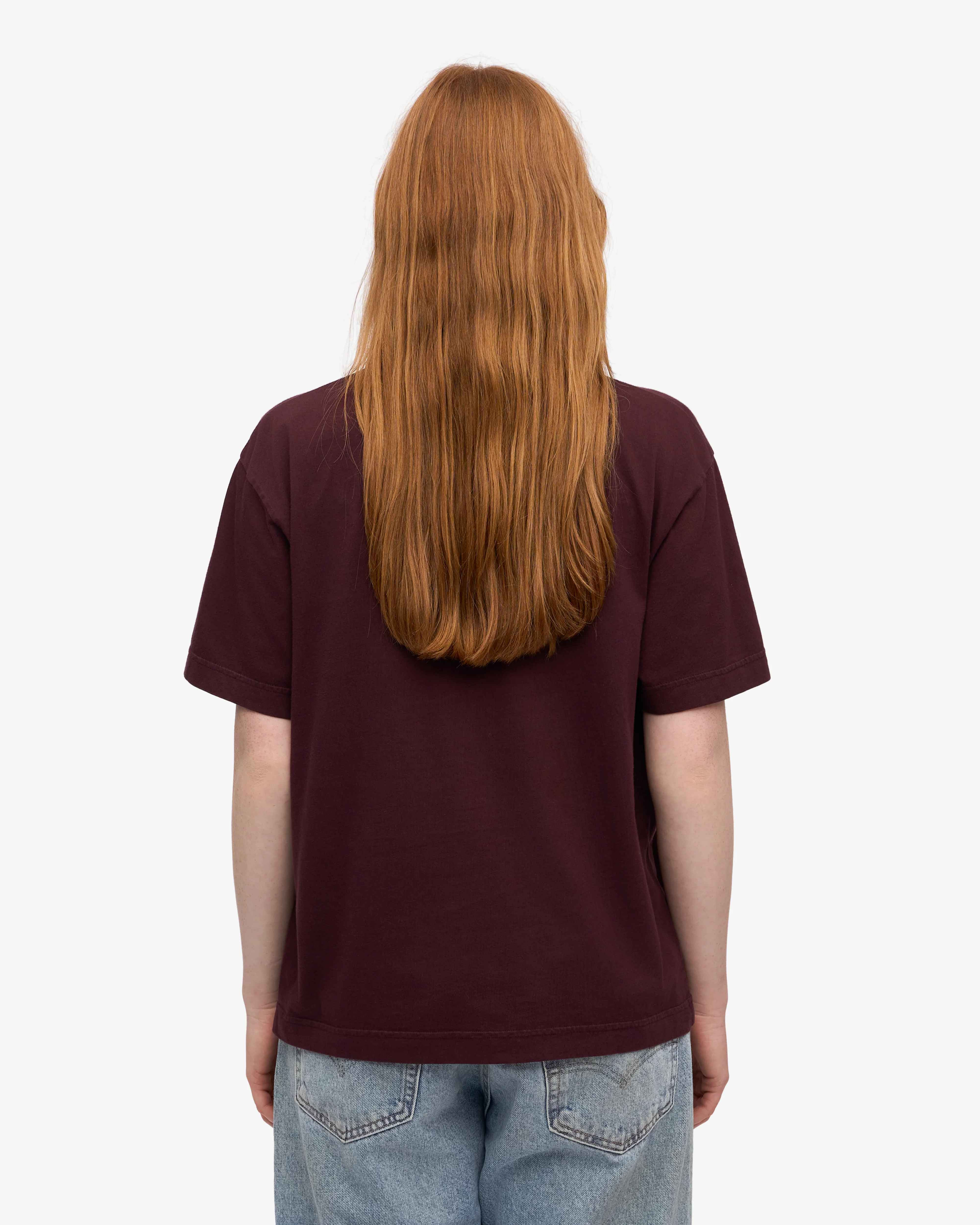 Oversized Organic T-Shirt - Oxblood Red