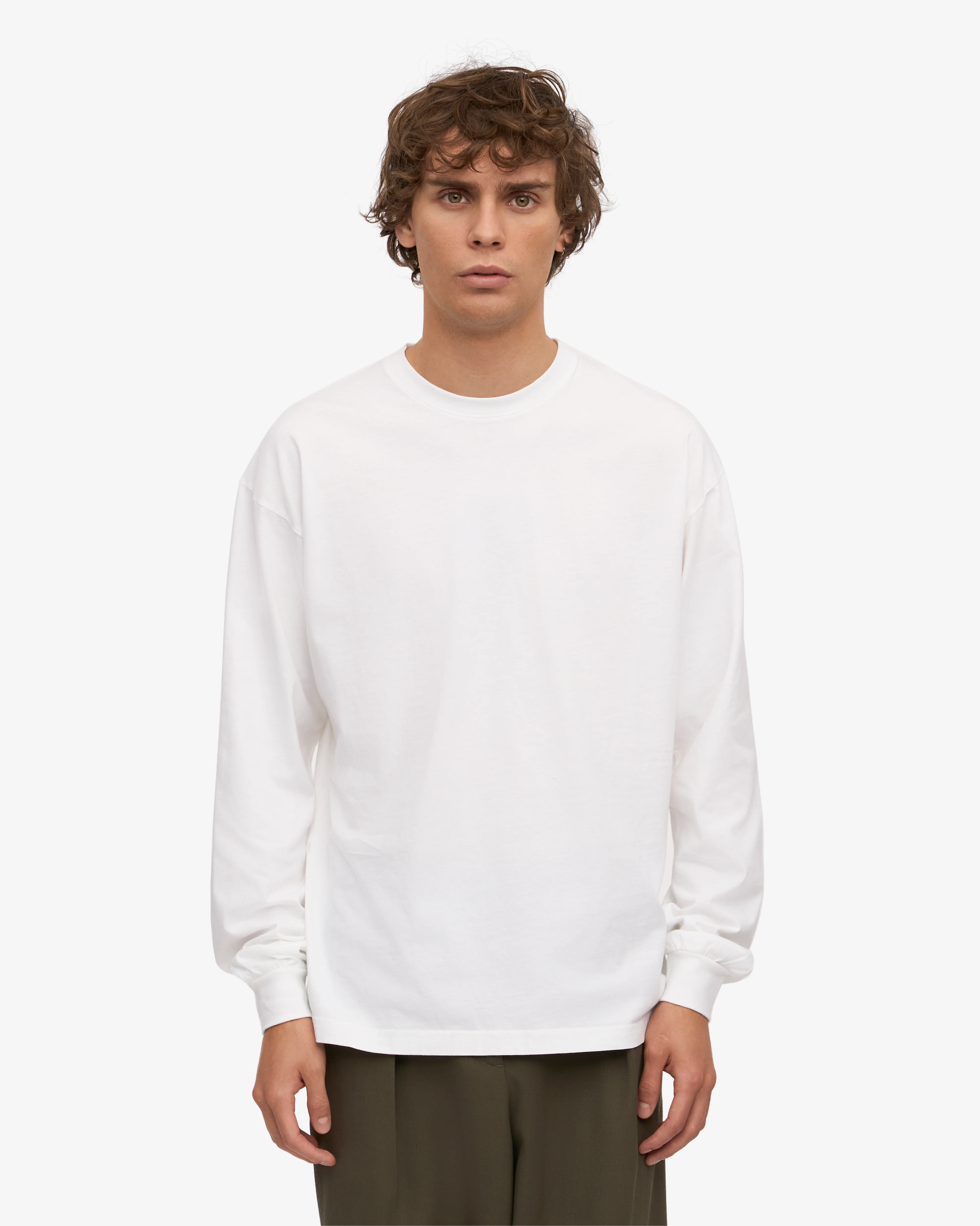 Oversized Organic LS T-Shirt - Optical White