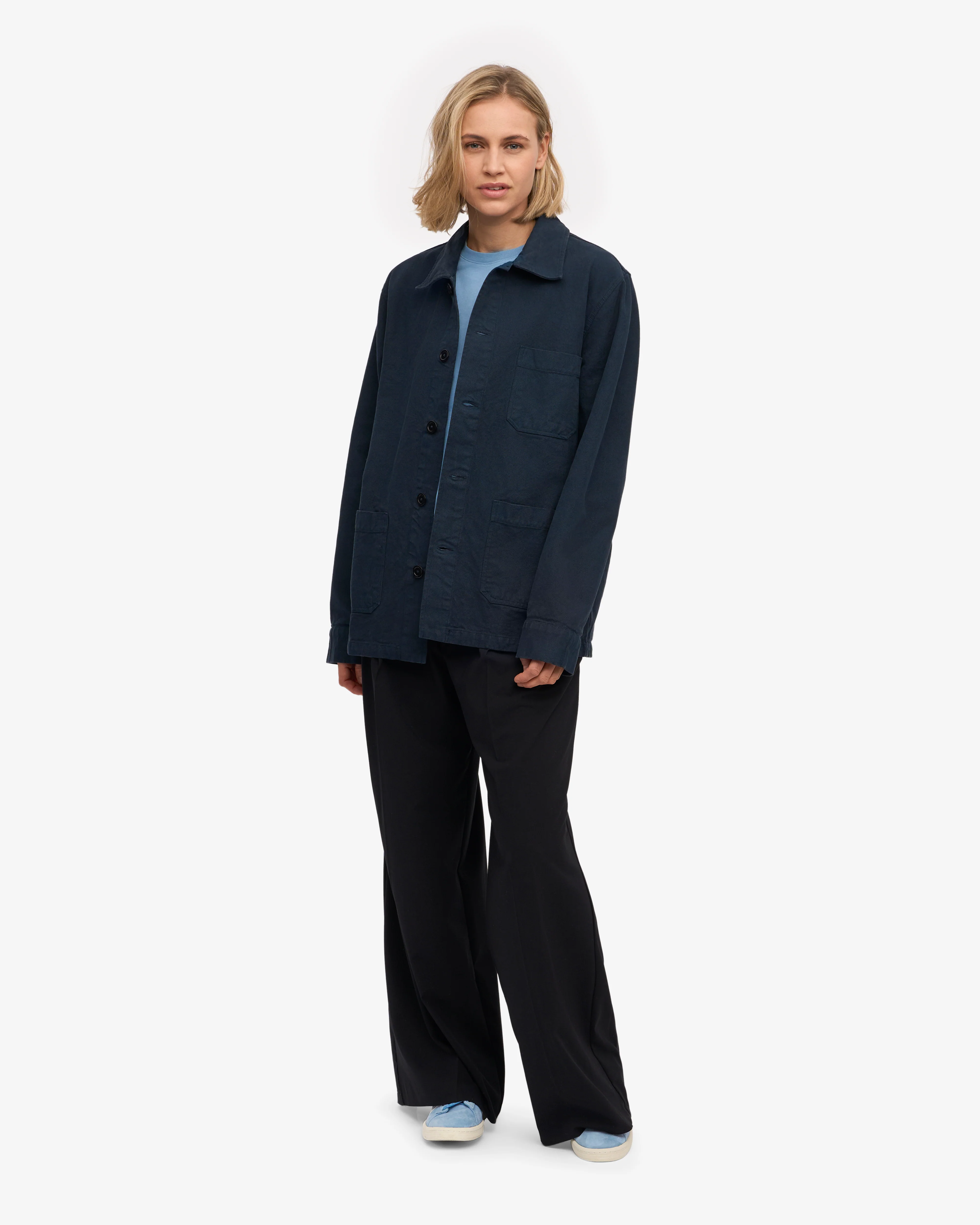 Organic Workwear Jacket - Navy Blue