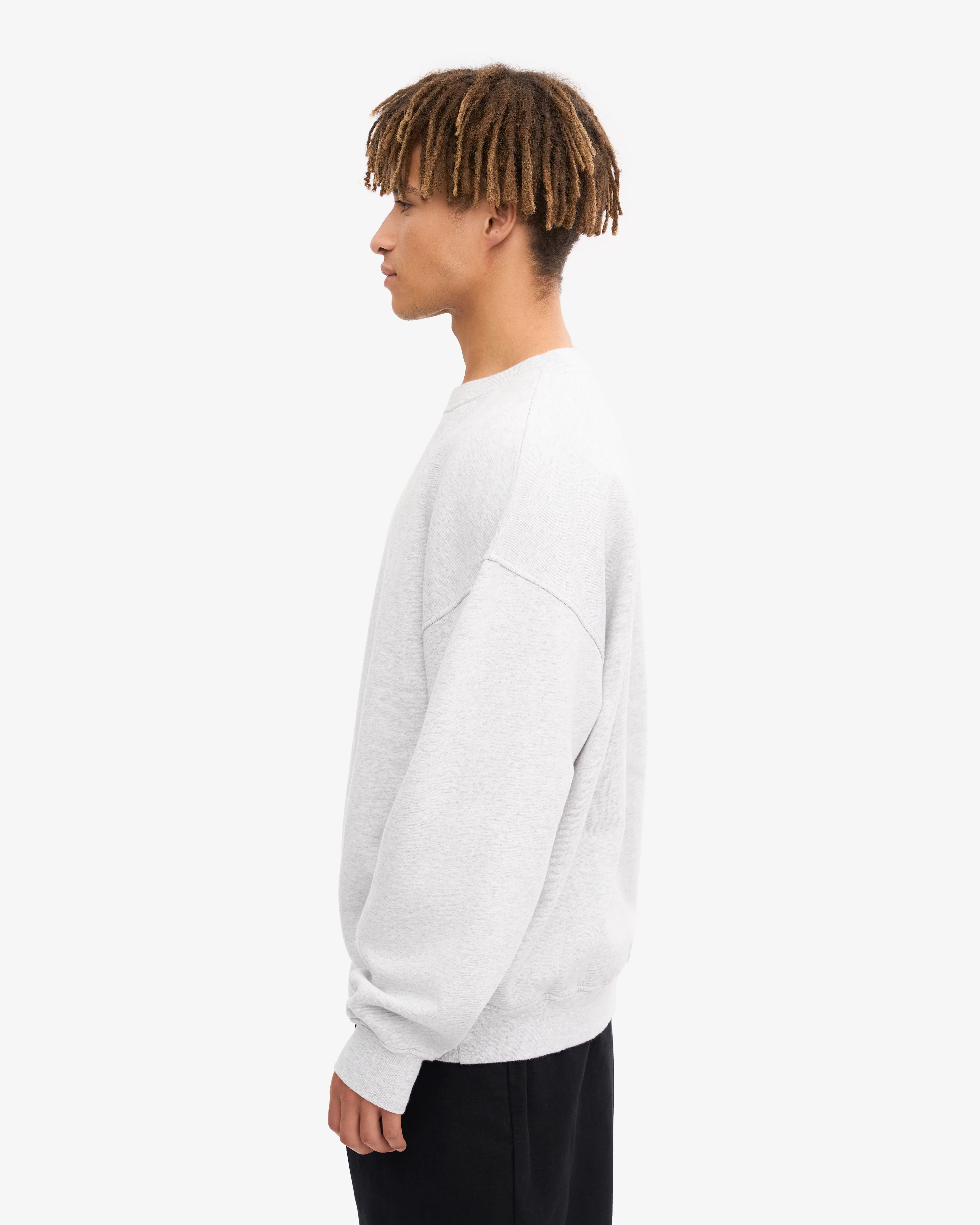 Organic Oversized Crew - Snow Melange