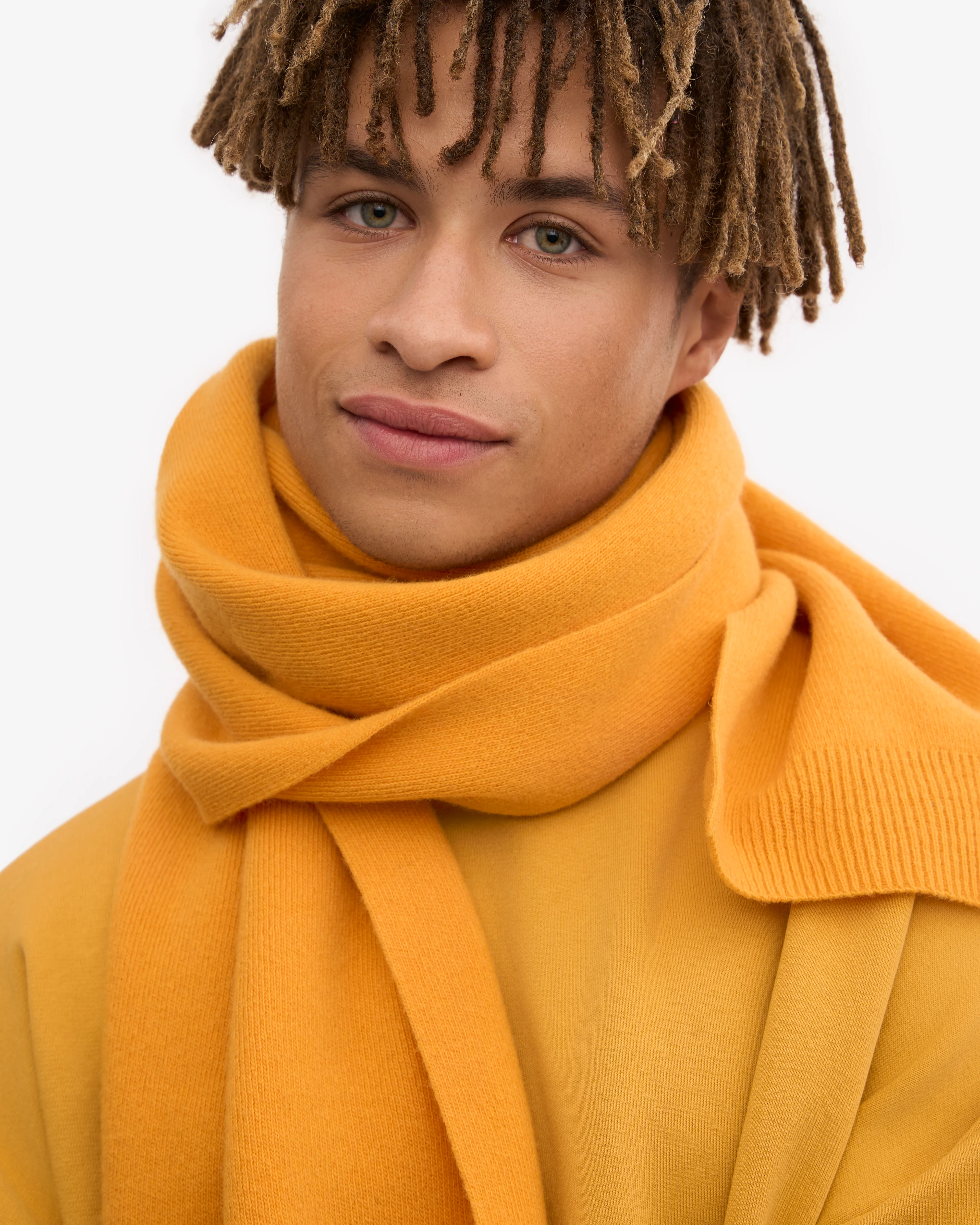 Merino Wool Scarf - Burned Yellow