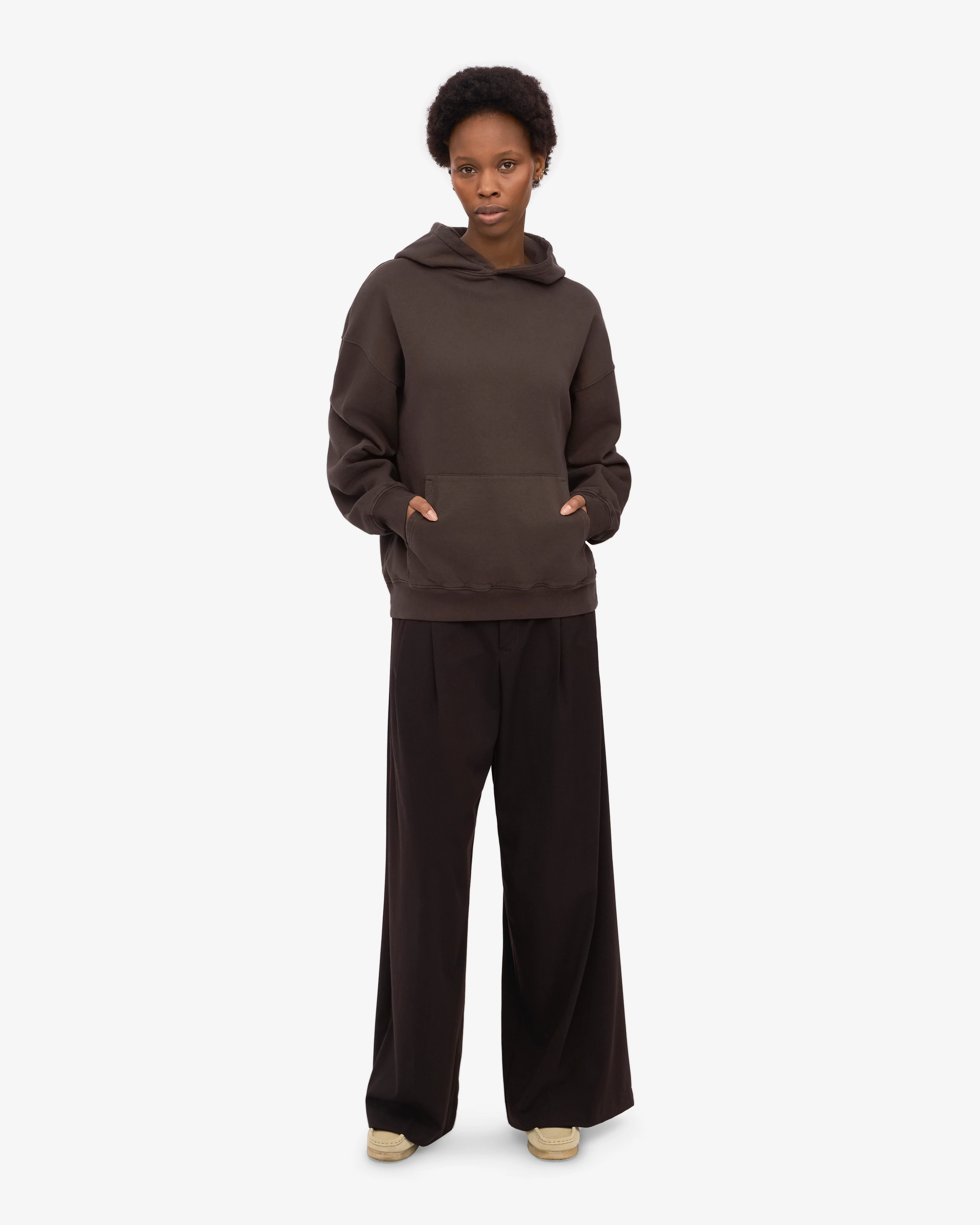 Organic Oversized Hood - Coffee Brown