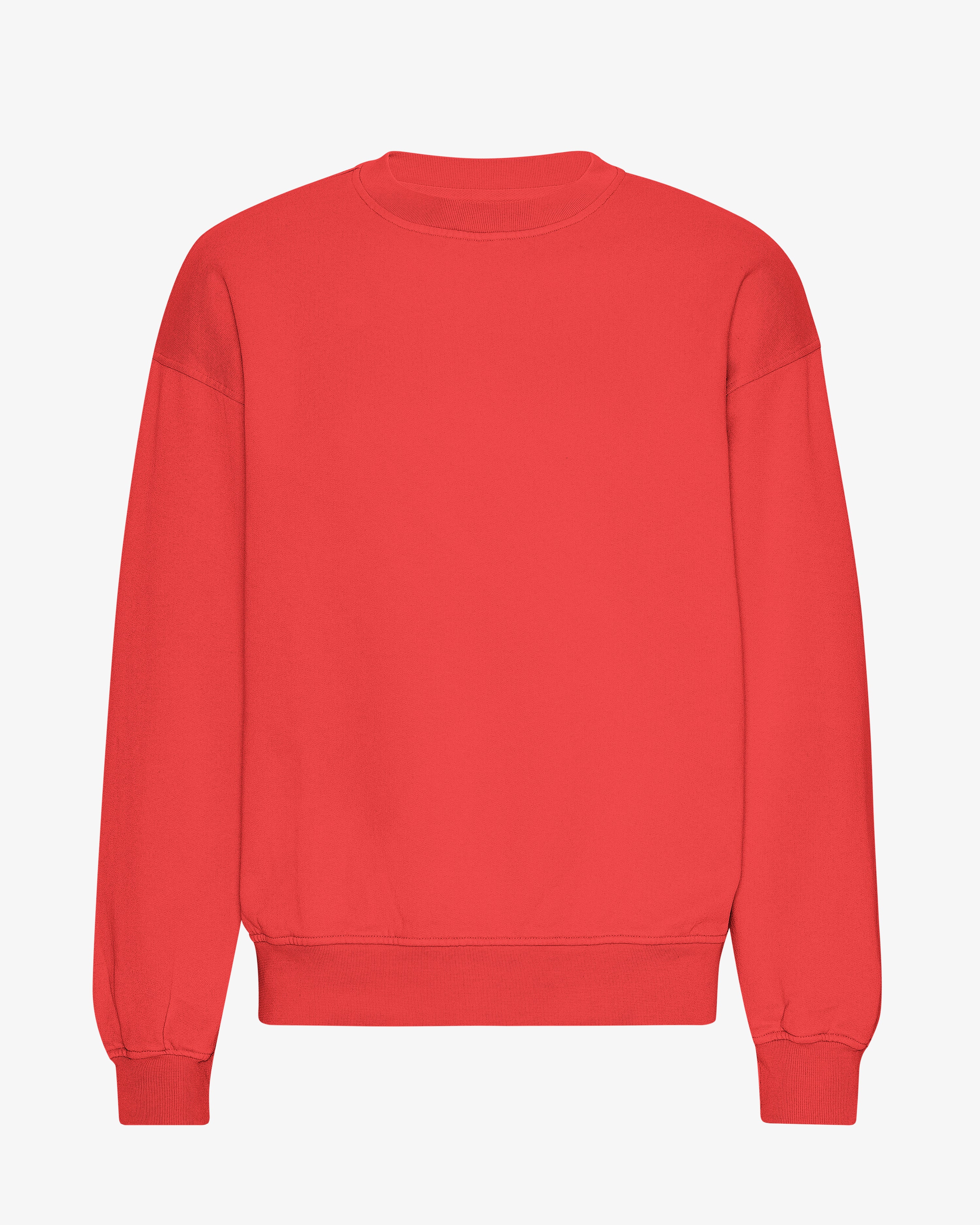 Organic Oversized Crew - Red Tangerine