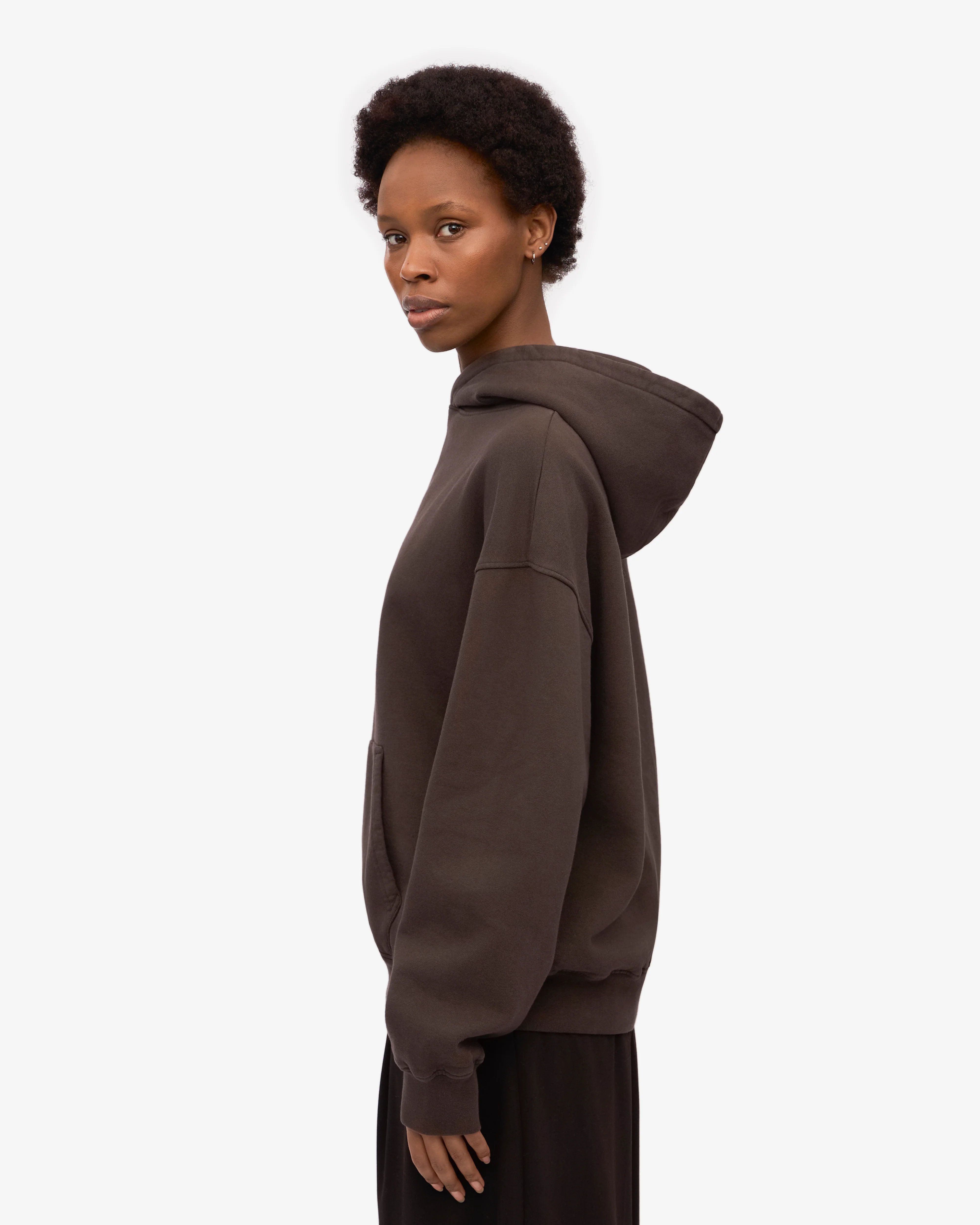 Organic Oversized Hood - Coffee Brown