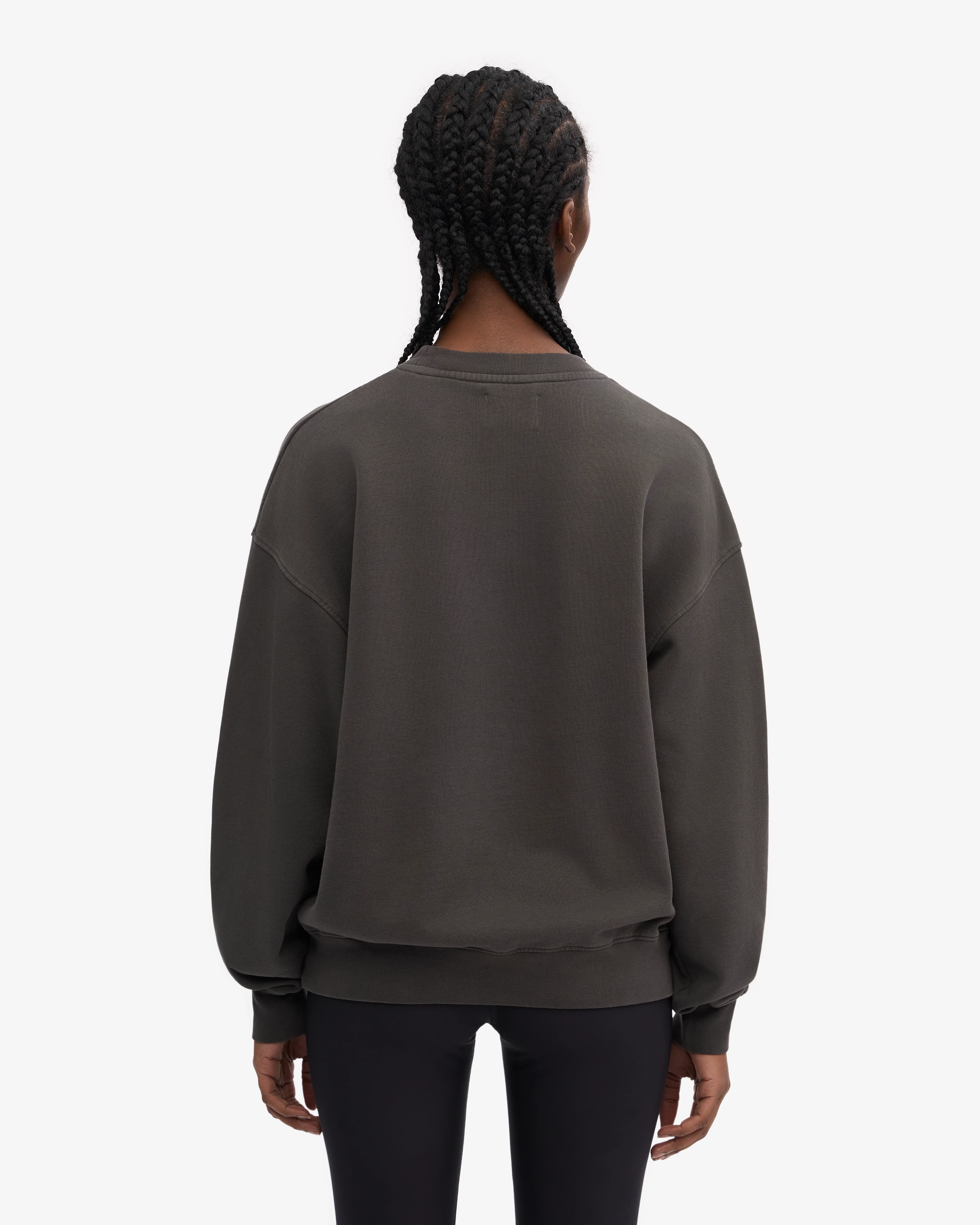 Organic Oversized Crew - Lava Grey