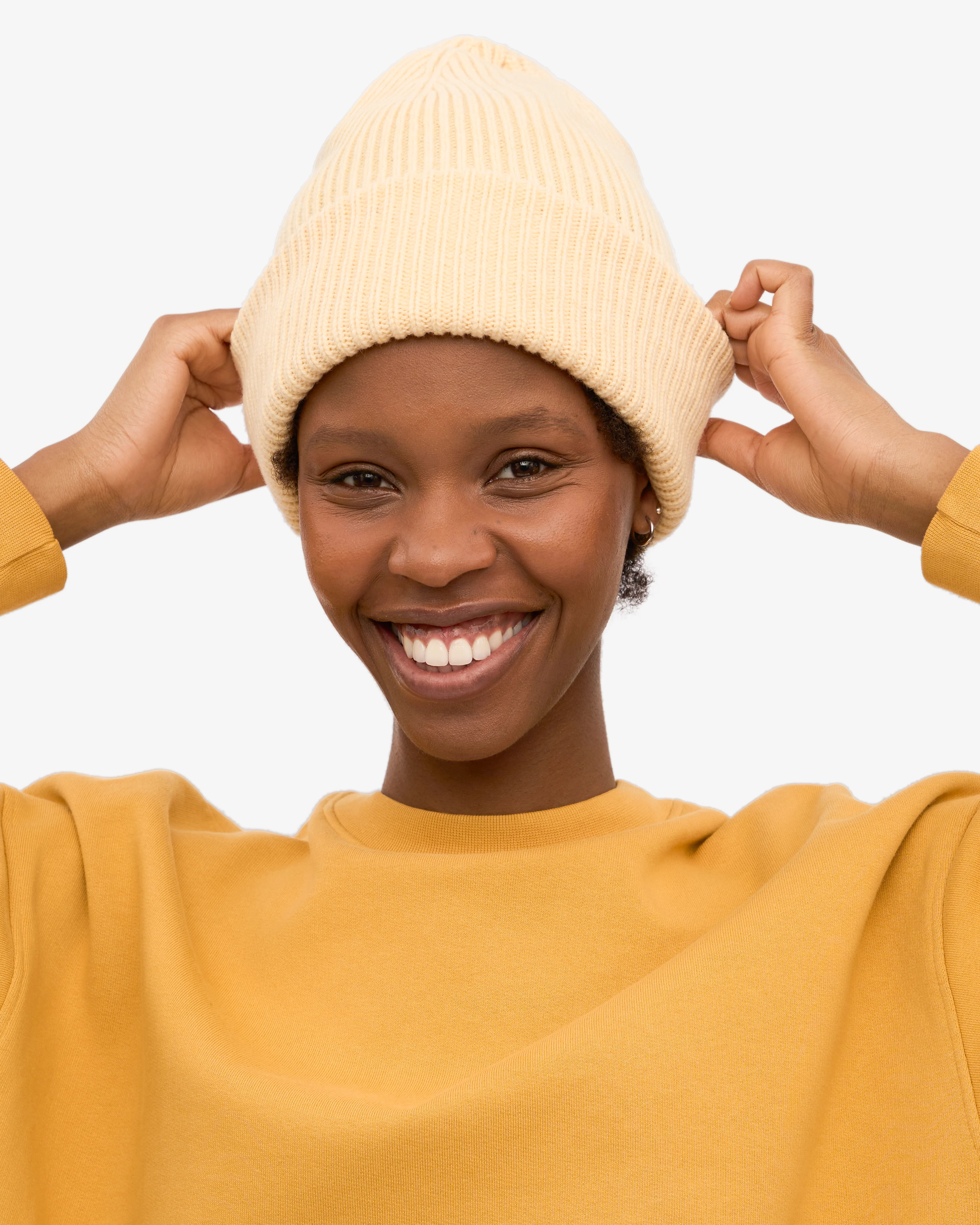 Merino Wool Hat - Soft Yellow