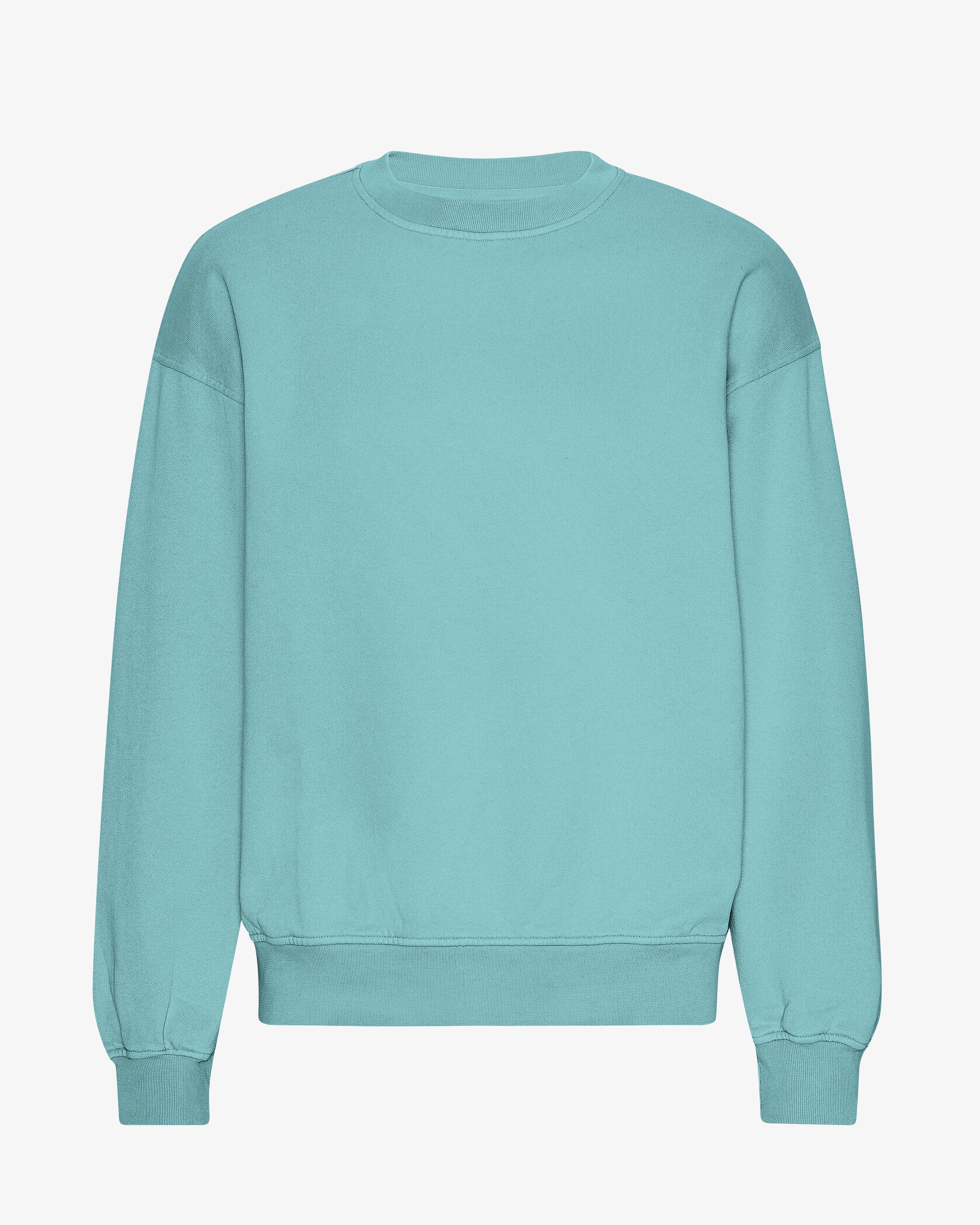 Organic Oversized Crew - Teal Blue