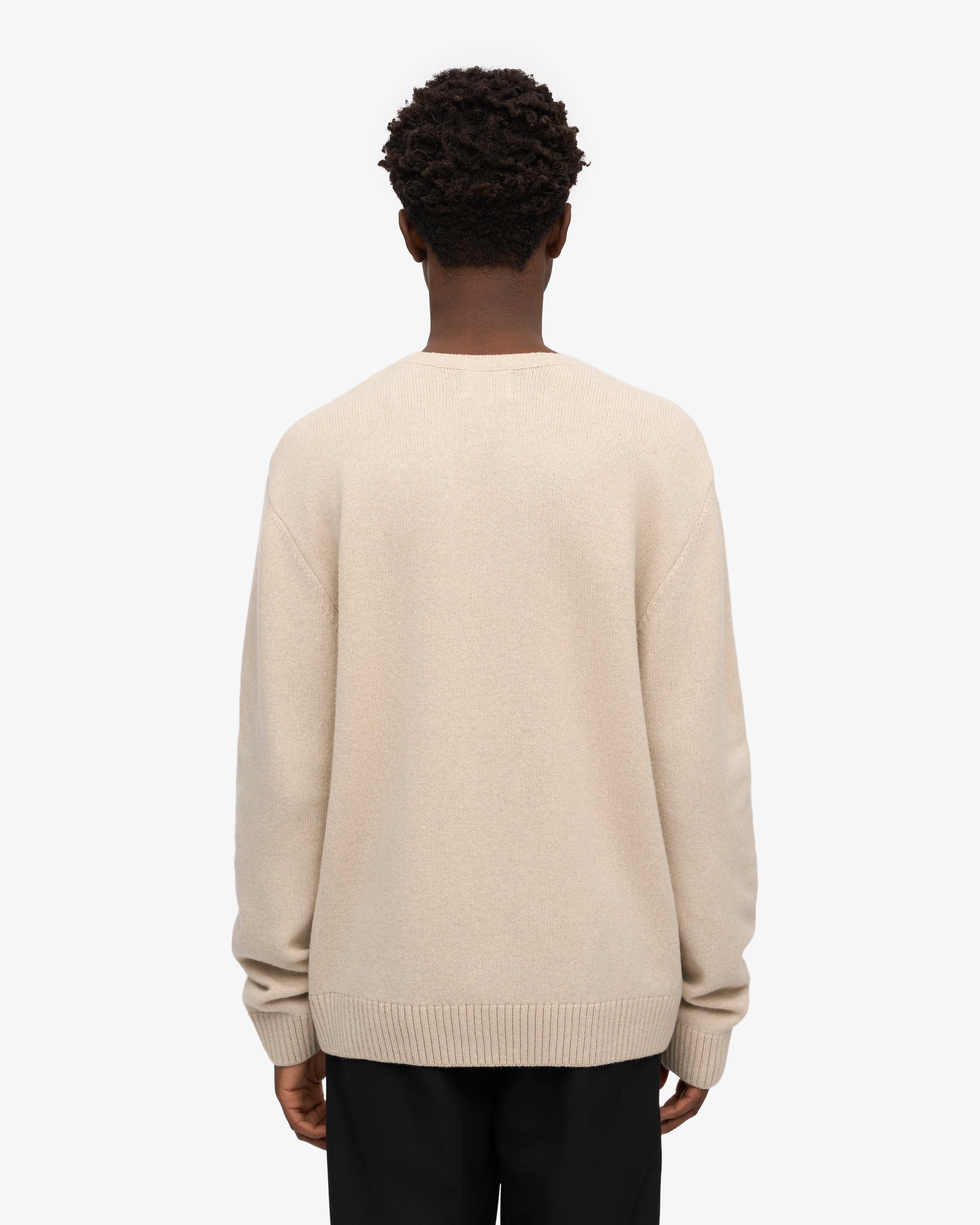 Classic Merino Wool Crew - Ivory White