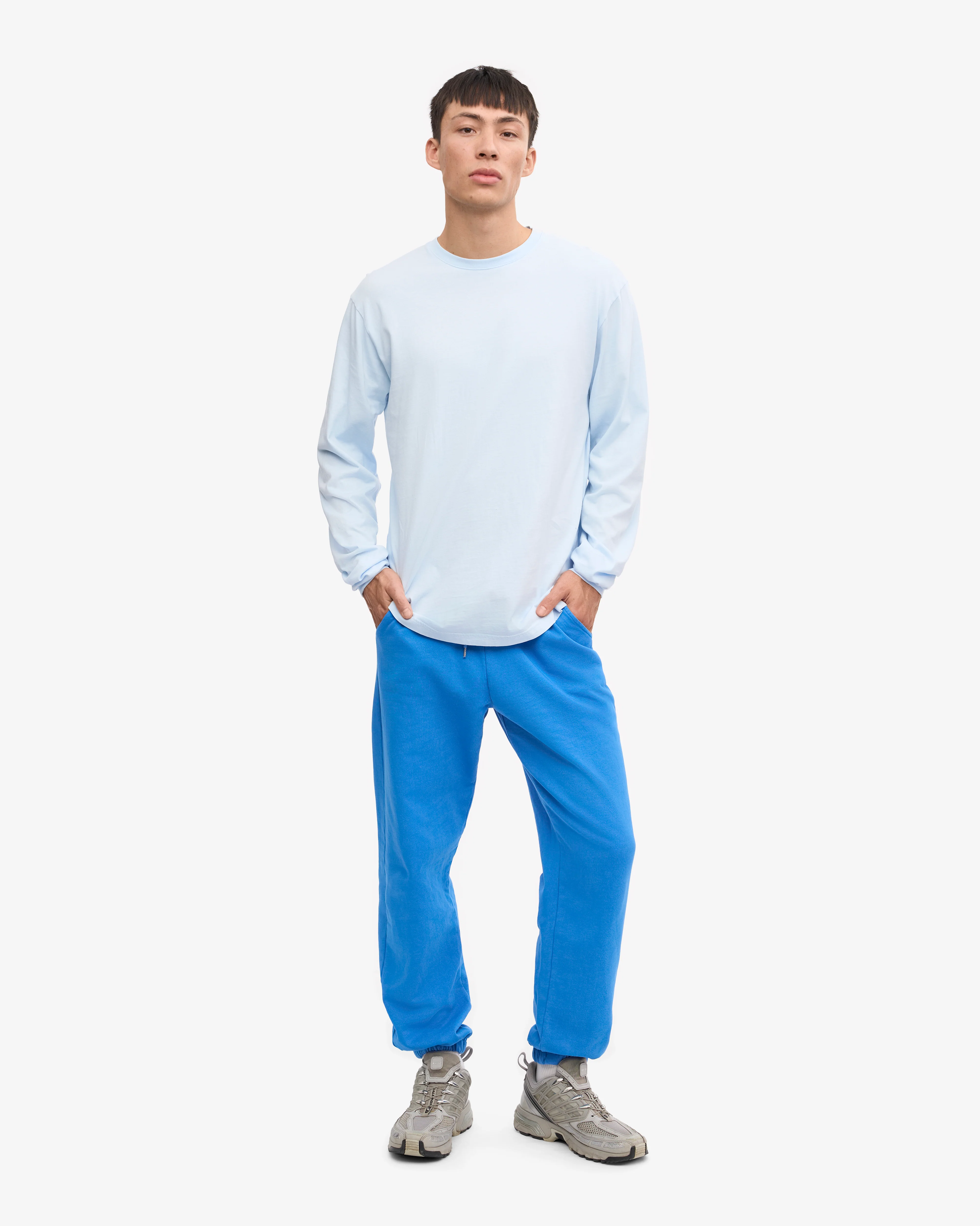 Oversized Organic LS T-Shirt - Polar Blue