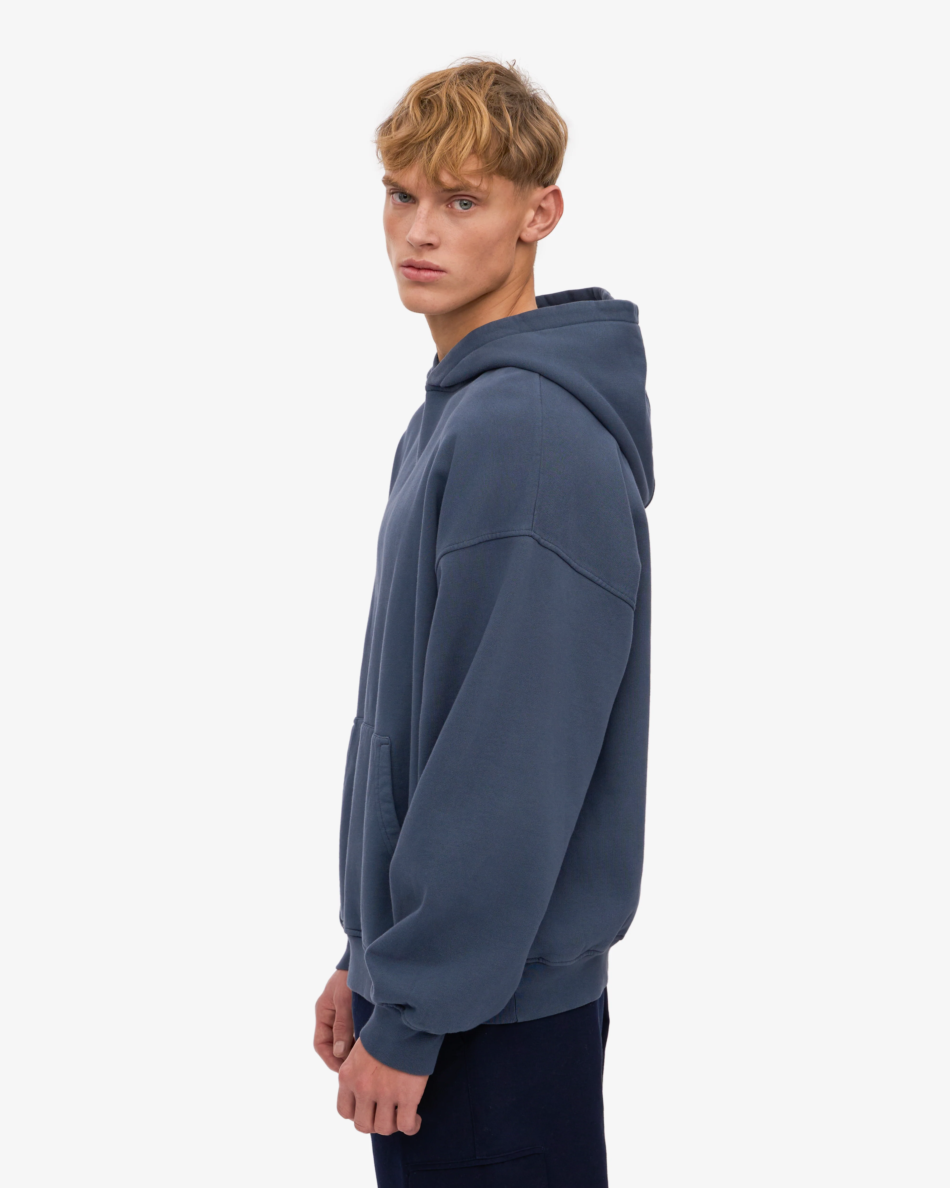 Organic Oversized Hood - Petrol Blue