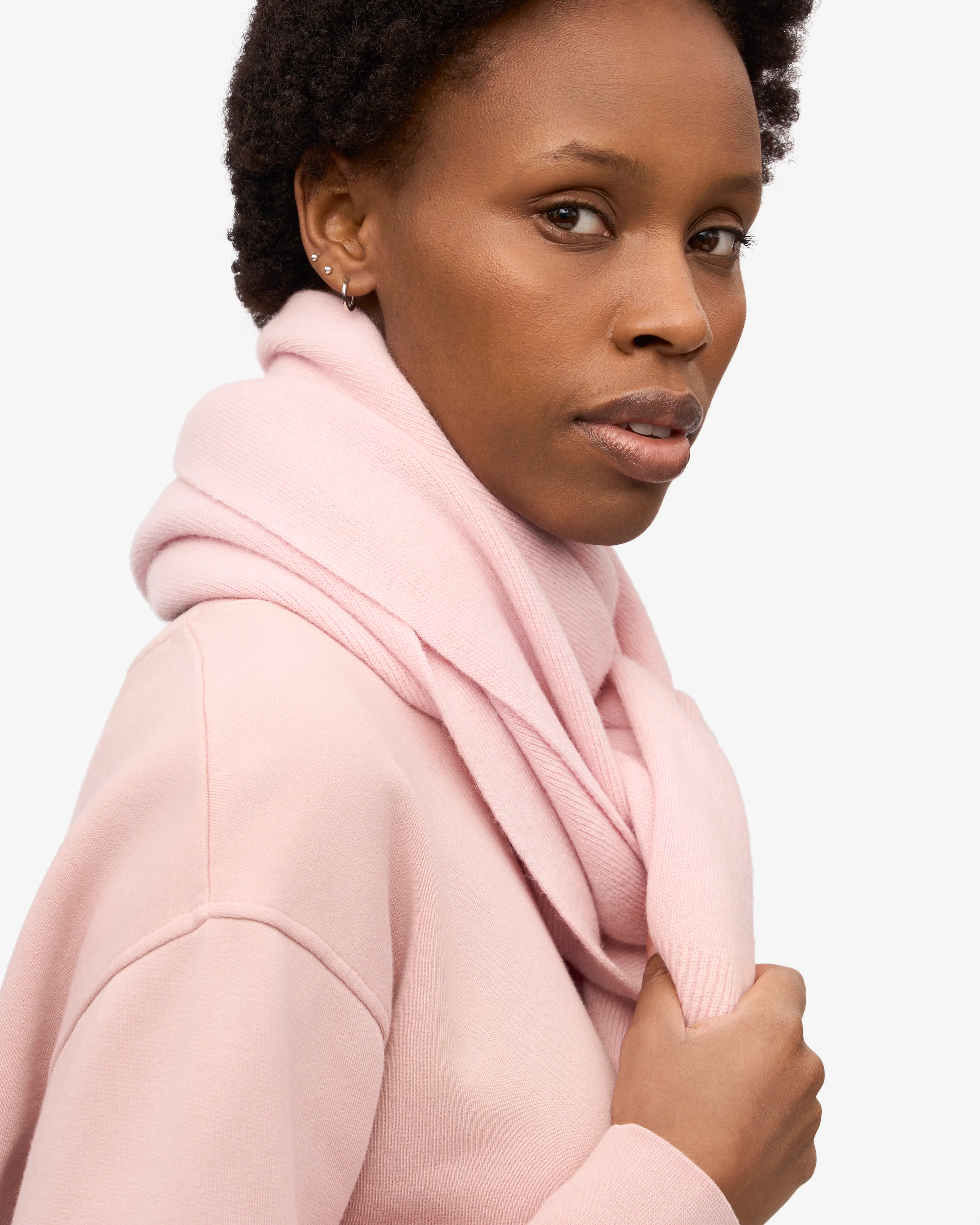 Merino Wool Scarf - Faded Pink