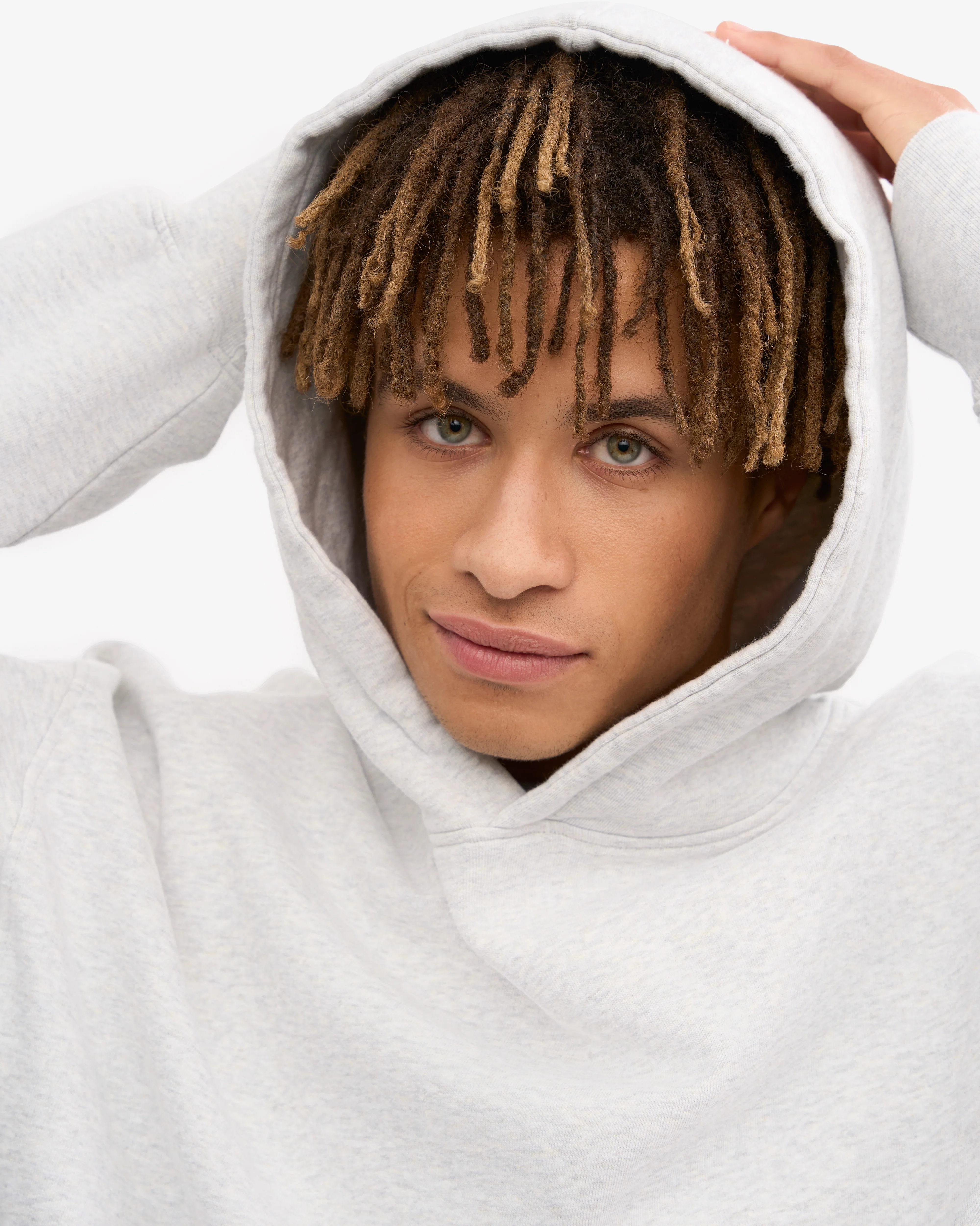 Organic Oversized Hood - Snow Melange