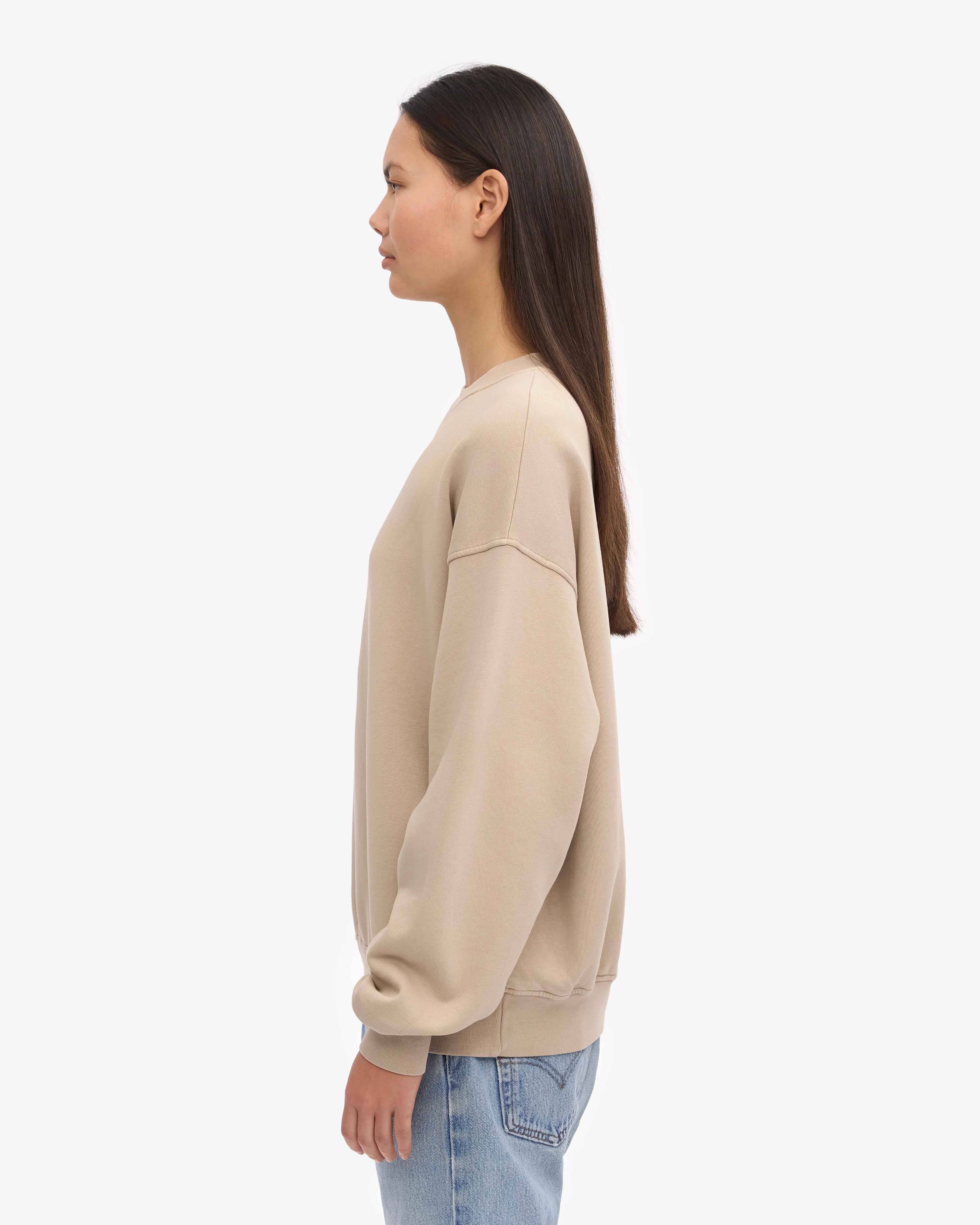 Organic Oversized Crew - Oyster Grey