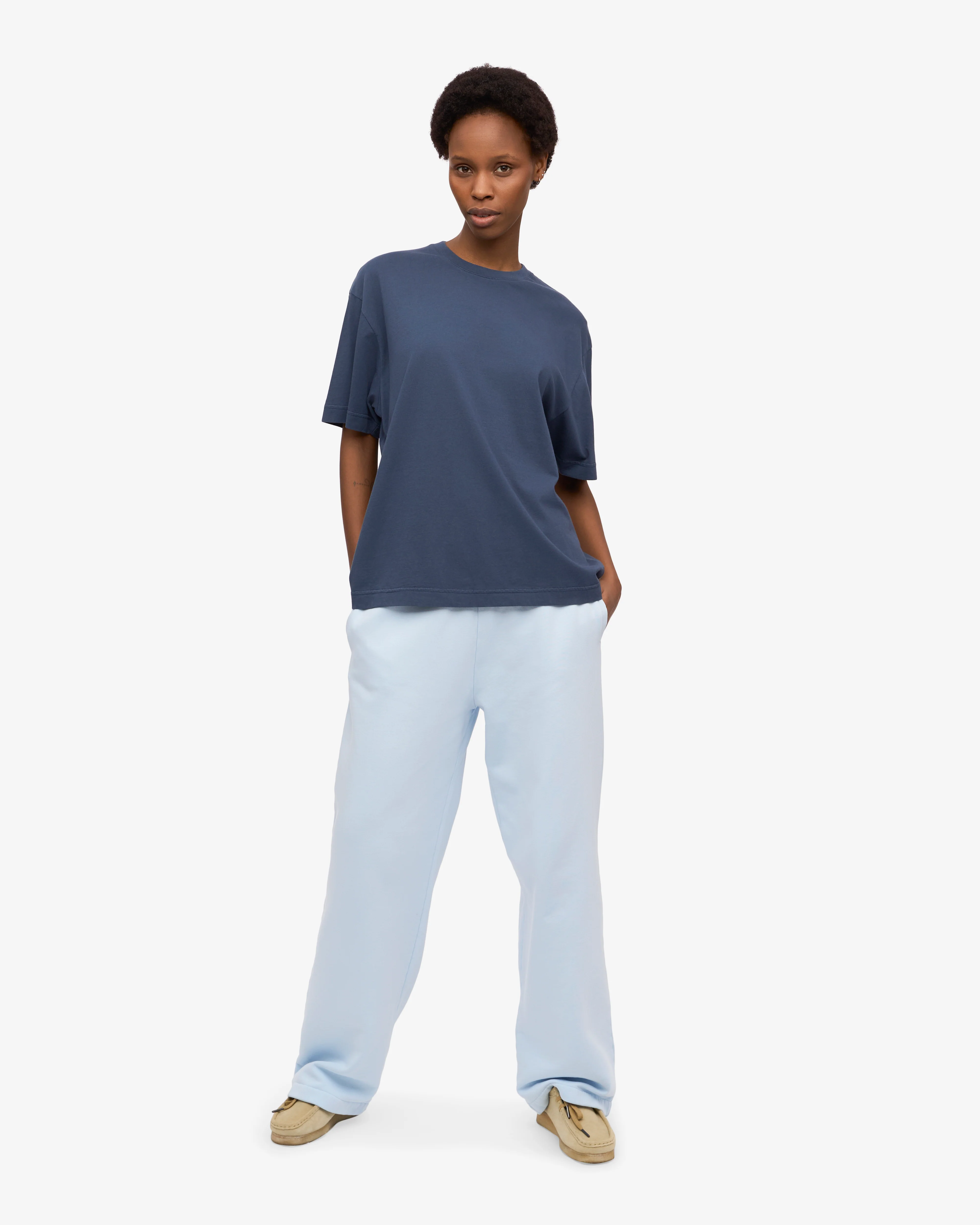 Oversized Organic T-Shirt - Petrol Blue