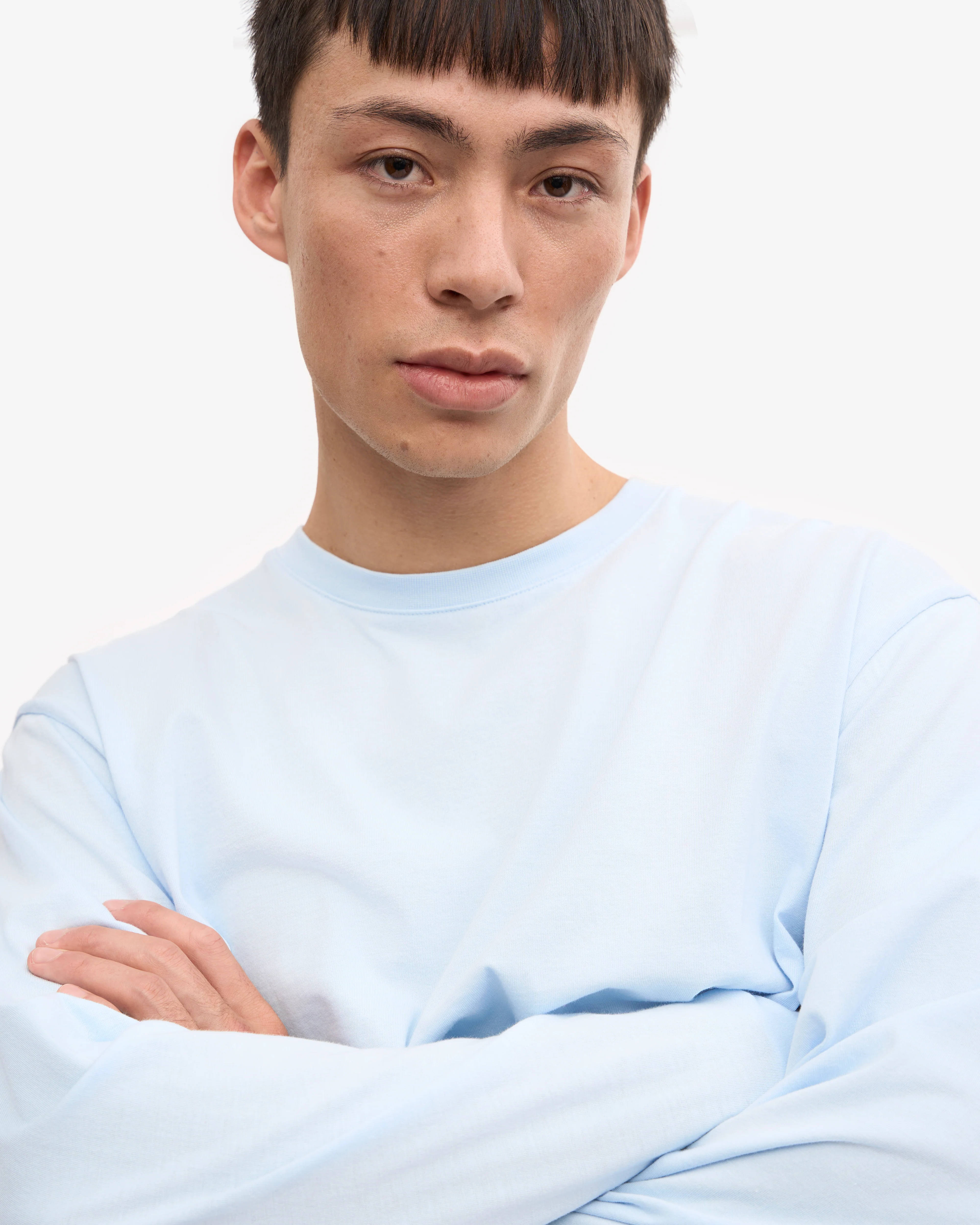 Oversized Organic LS T-Shirt - Polar Blue